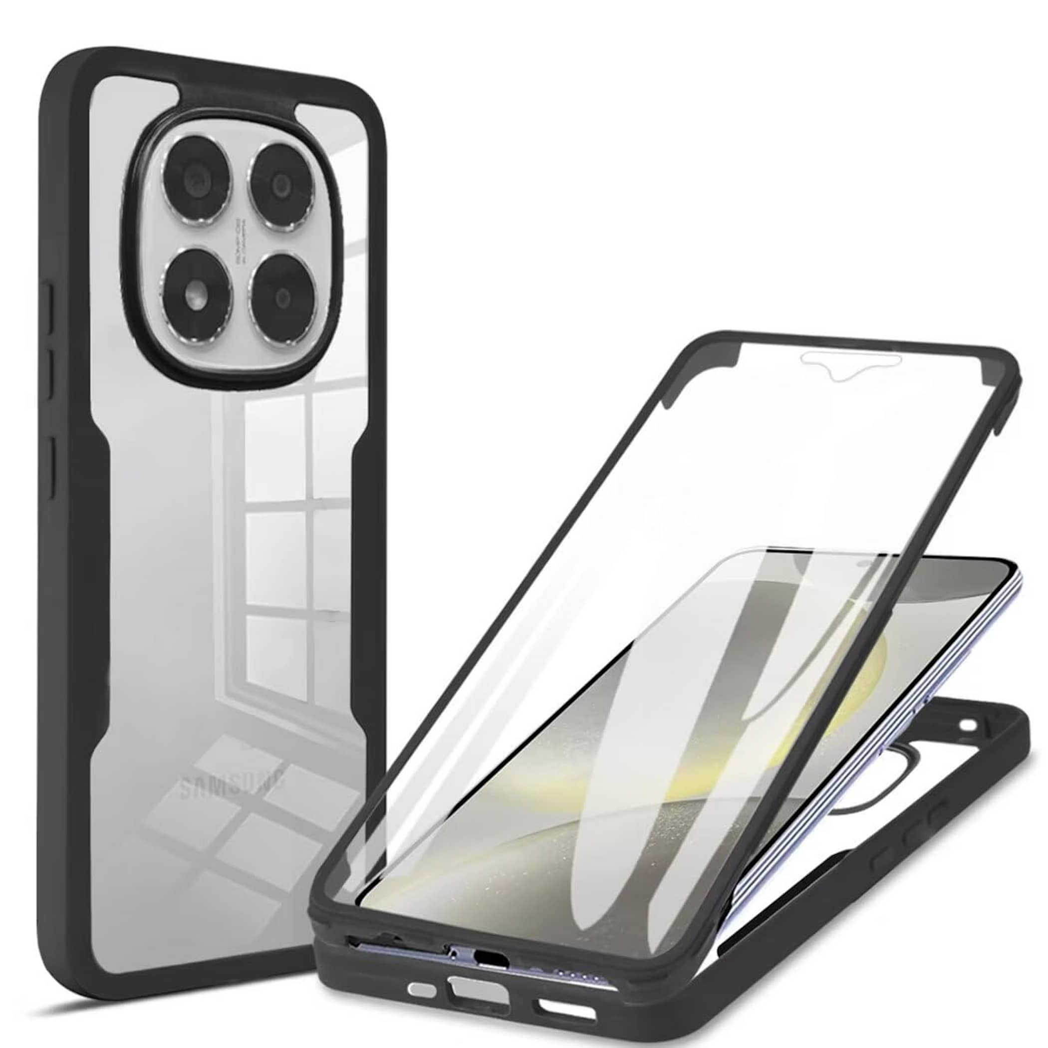 360 Grad Handyh&uuml;lle Xiaomi Redmi Note 14 Pro / Pro Plus Display & Kameraschutz - Bild 1