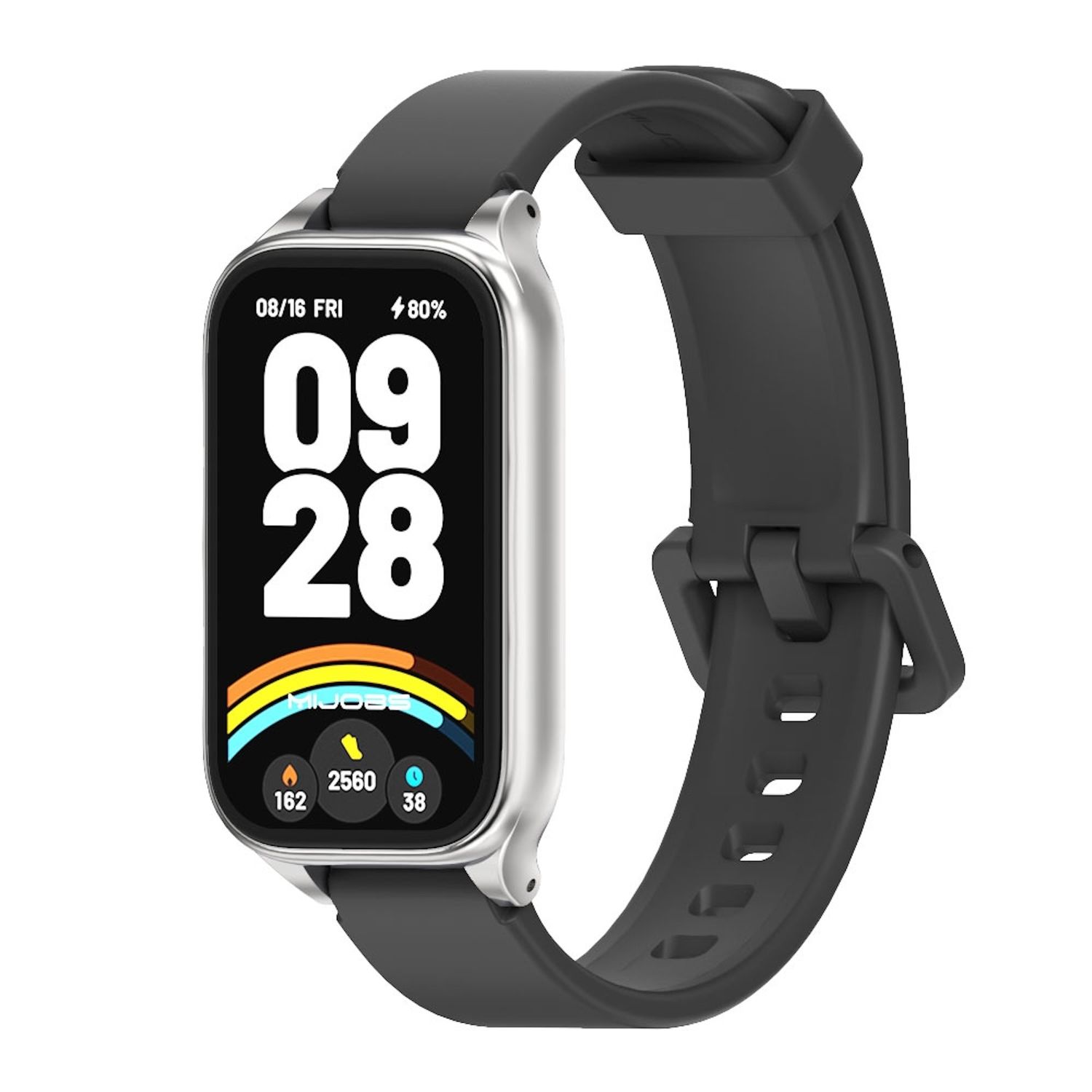 F&uuml;r Xiaomi Smart Band 9 Active / Redmi Band 3 Armband mit Metallrahmen - Bild 1