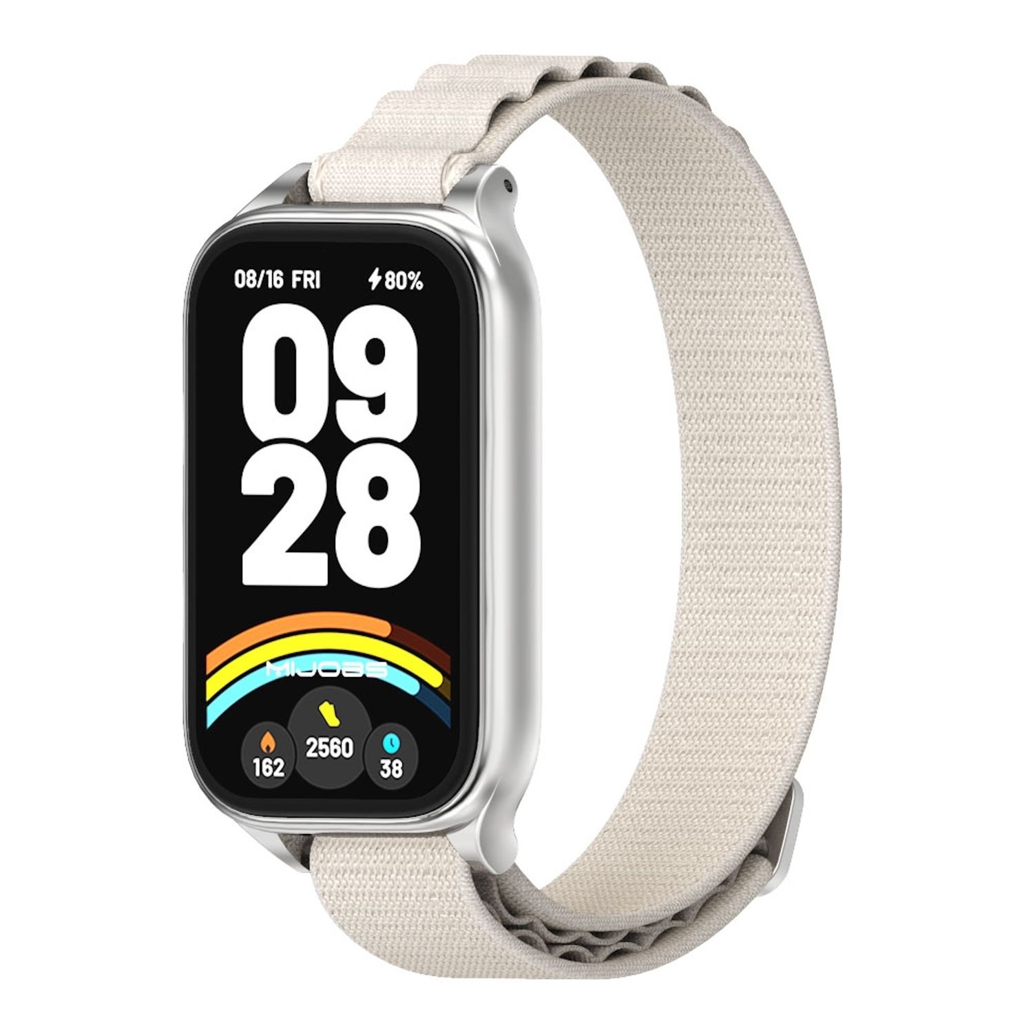 F&uuml;r Xiaomi Smart Band 9 Active / Redmi Band 3 Nylon Band Metallrahmen - Bild 1