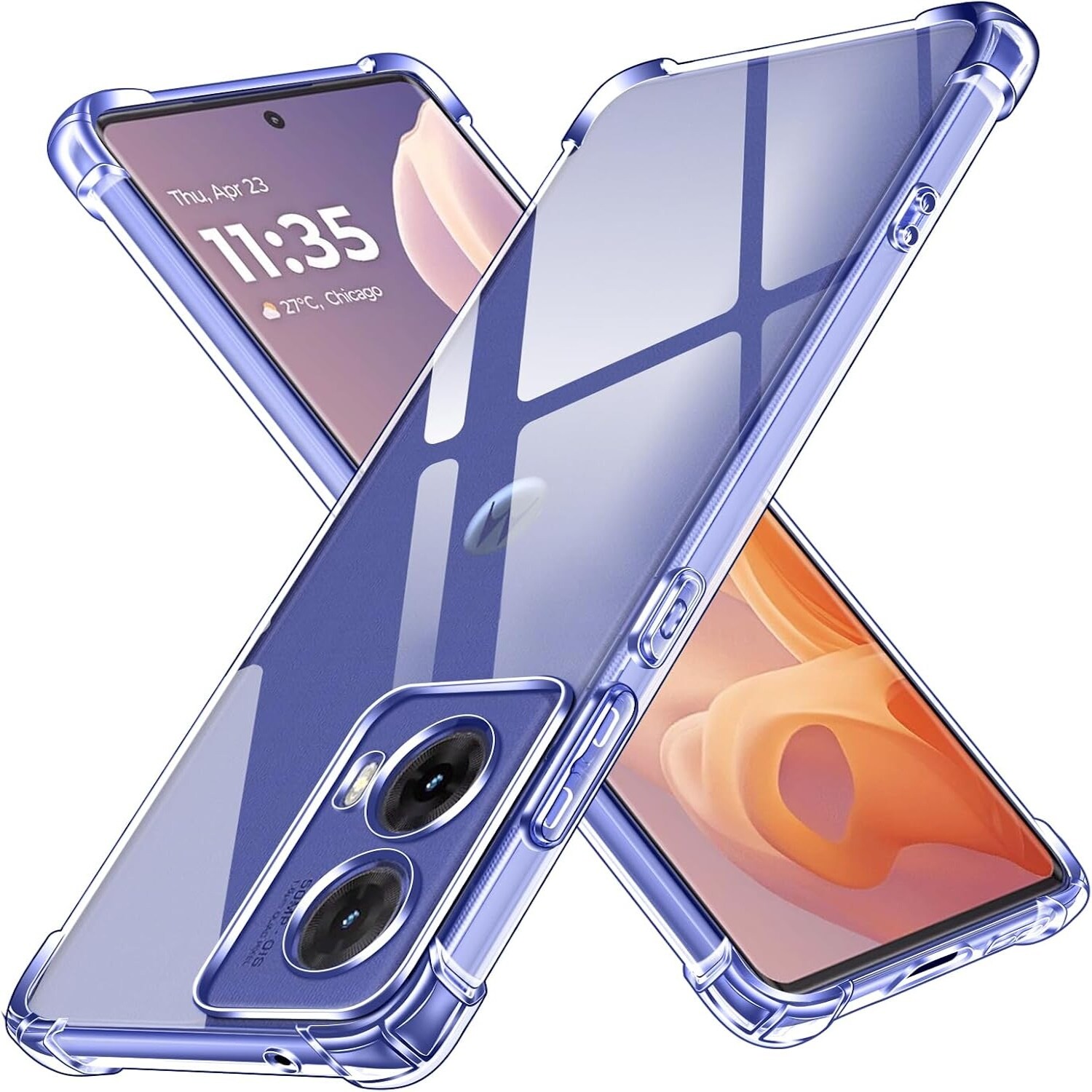 F&uuml;r Motorola Moto G85 5G Schock TPU Schutz Handy H&uuml;lle Transparent - Bild 1