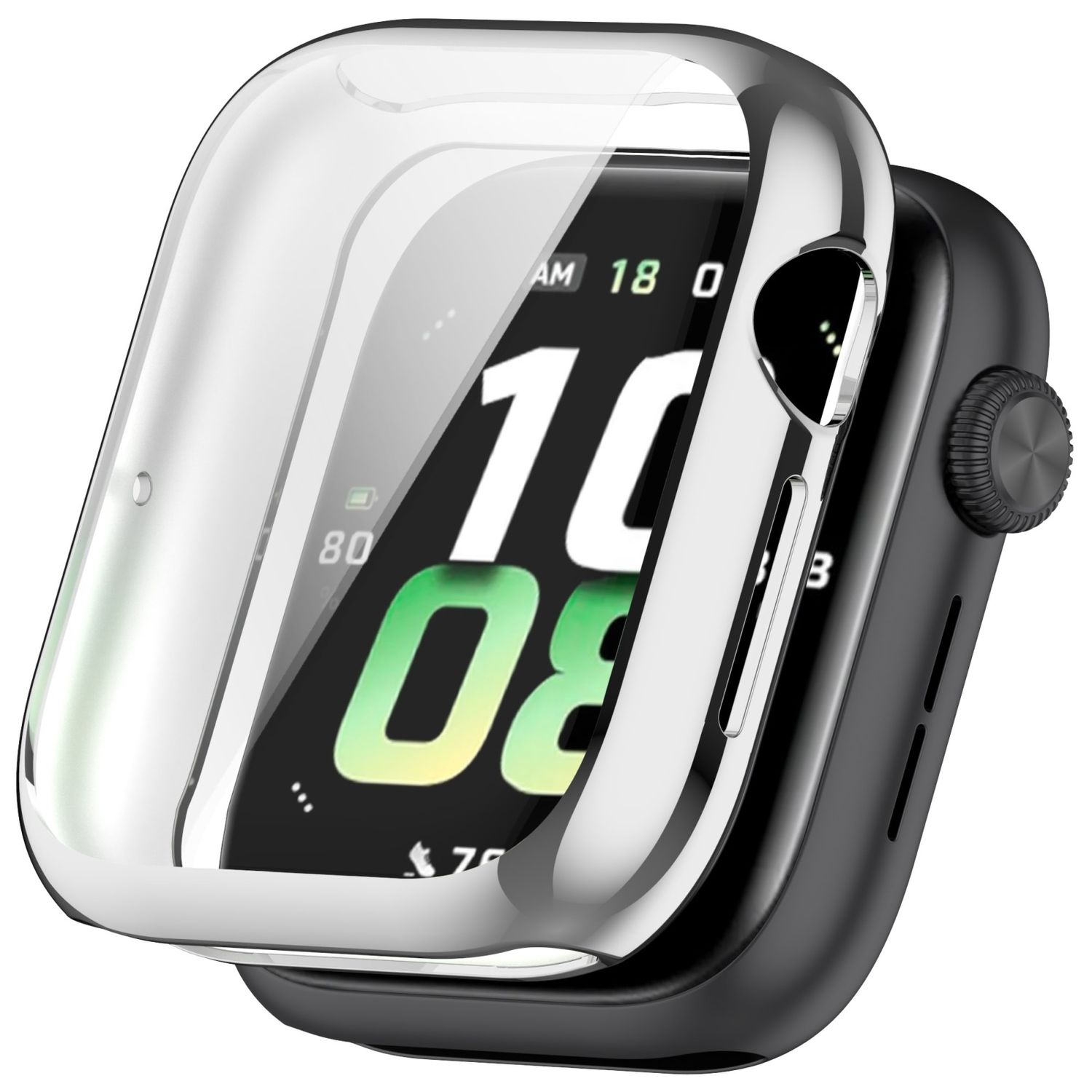 F&uuml;r Honor Watch 5 Electroplated Full Cover TPU Schutz H&uuml;lle Silber - Bild 1