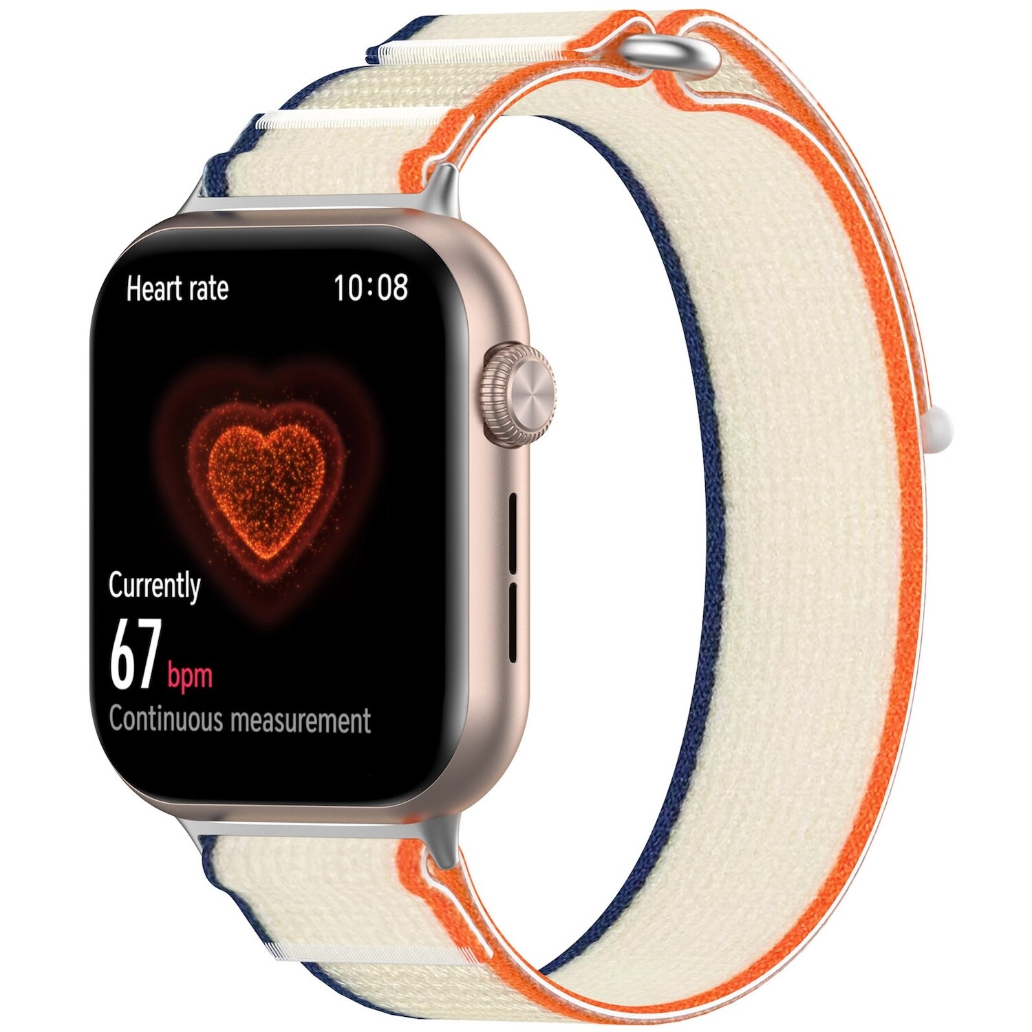 F&uuml;r Honor Watch 5 Elastisches Nylon Klettverschluss Arm Band Wei&szlig; - Bild 1