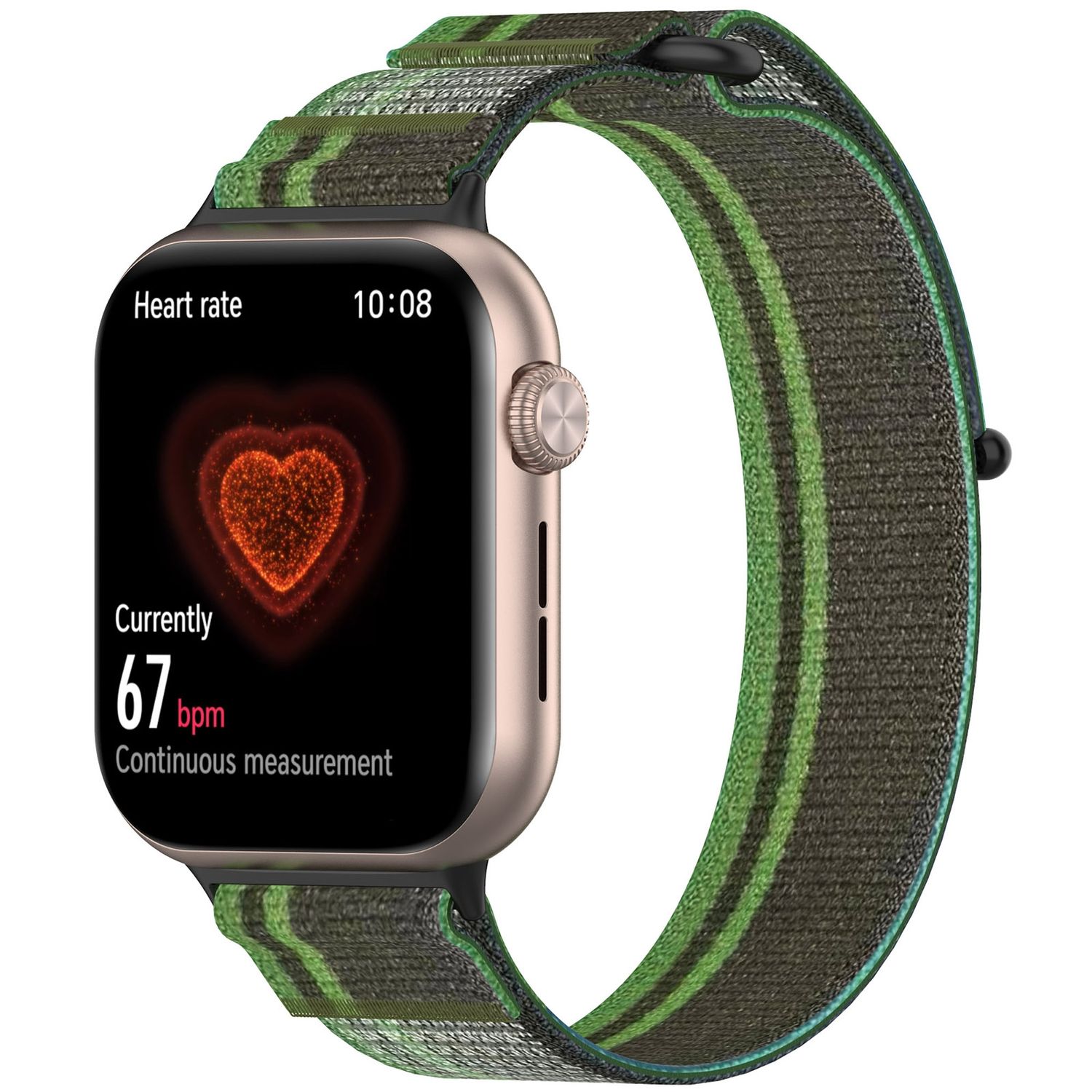 F&uuml;r Honor Watch 5 Elastisches Nylon Klettverschluss Arm Band D- Gr&uuml;n - Bild 1