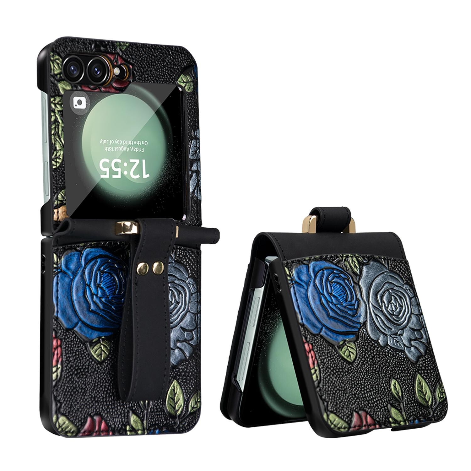 F&uuml;r Samsung Galaxy Z Flip7 FE / Flip6 5G H&uuml;lle Handschl. + Schutz Glas - Bild 1