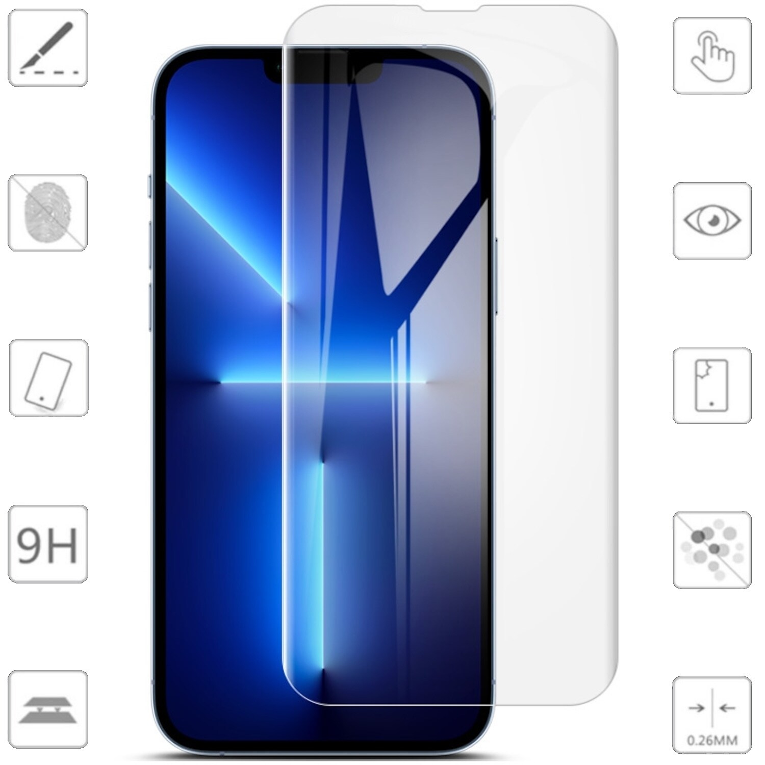 F&uuml;r Apple iPhone 16e 1x 4D Display Full Curved H9 Hart Glas Schutz - Bild 1