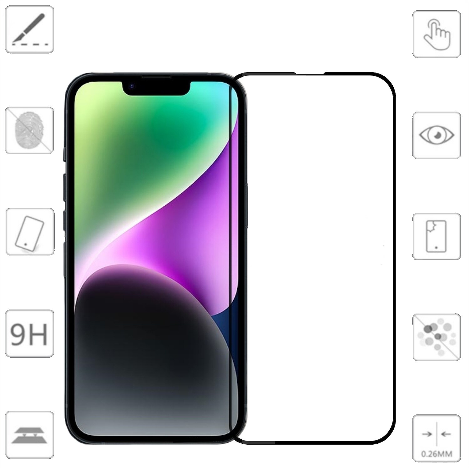 F&uuml;r Apple iPhone 16e 1x 3D Premium Display H9 0,3mm Hart Glas Schutz - Bild 1