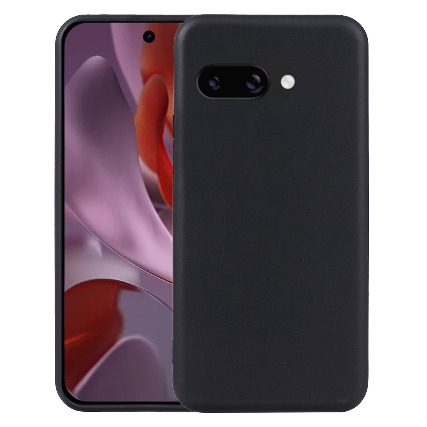 F&uuml;r Google Pixel 9a Silikon TPU Schutz Handy H&uuml;lle Cover d&uuml;nn Schwarz - Bild 1