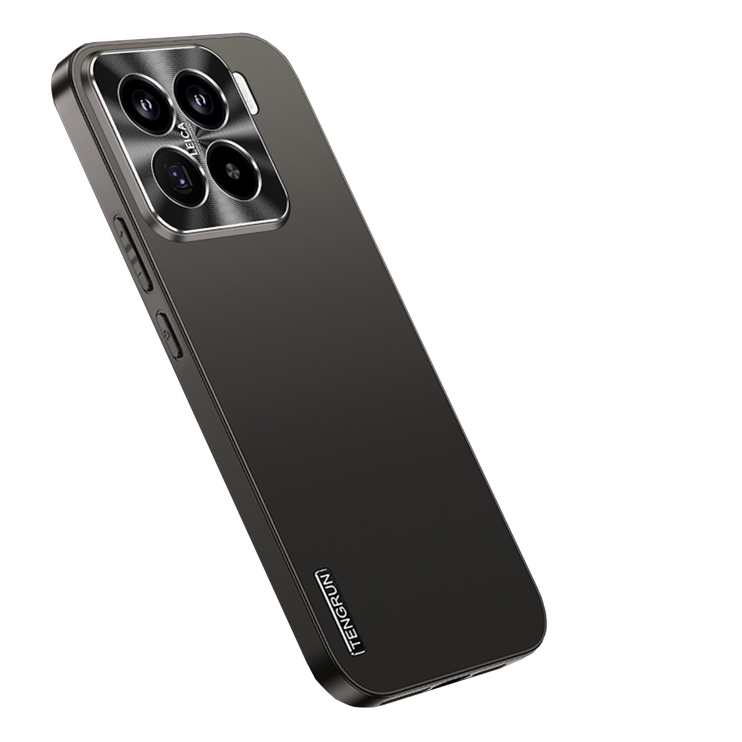 F&uuml;r Xiaomi 15 Pro Feinmattes Metall Design Handy H&uuml;lle Tasche Schwarz - Bild 1