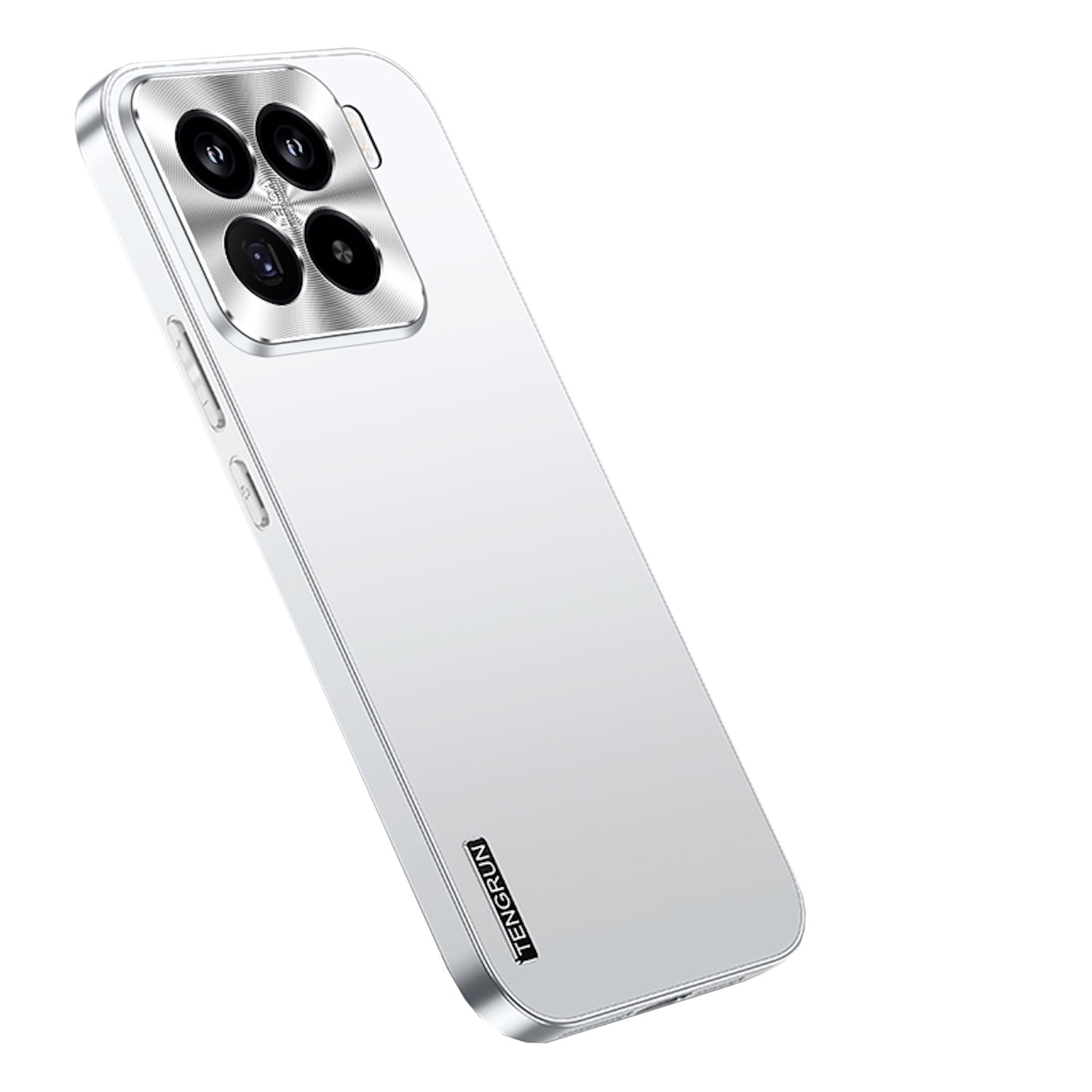 F&uuml;r Xiaomi 15 Pro Feinmattes Metall Design Handy H&uuml;lle Tasche Silber - Bild 1