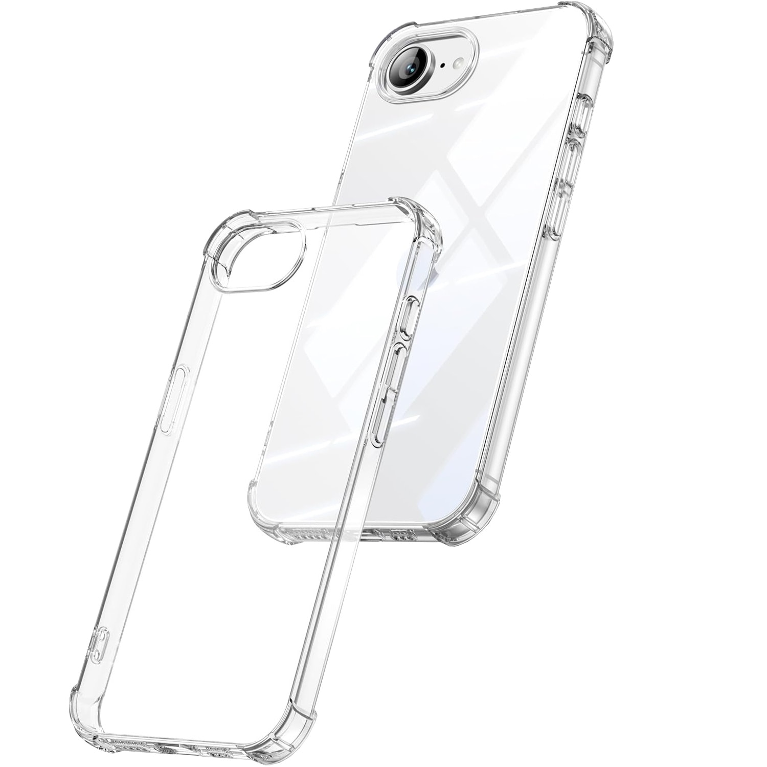 F&uuml;r Apple iPhone 16e Schock TPU Schutz H&uuml;lle Handy Cover Transparent - Bild 1