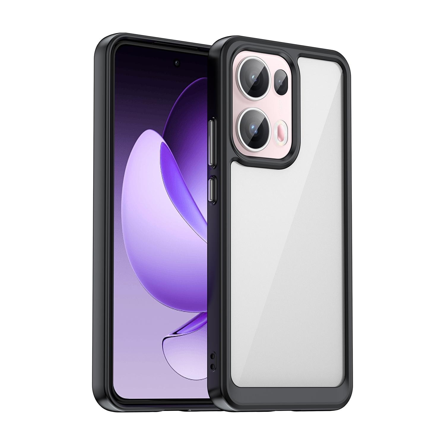 F&uuml;r Oppo Reno 13 Pro 5G Colorful Series TPU Acryl Hybrid H&uuml;lle Schwarz - Bild 1