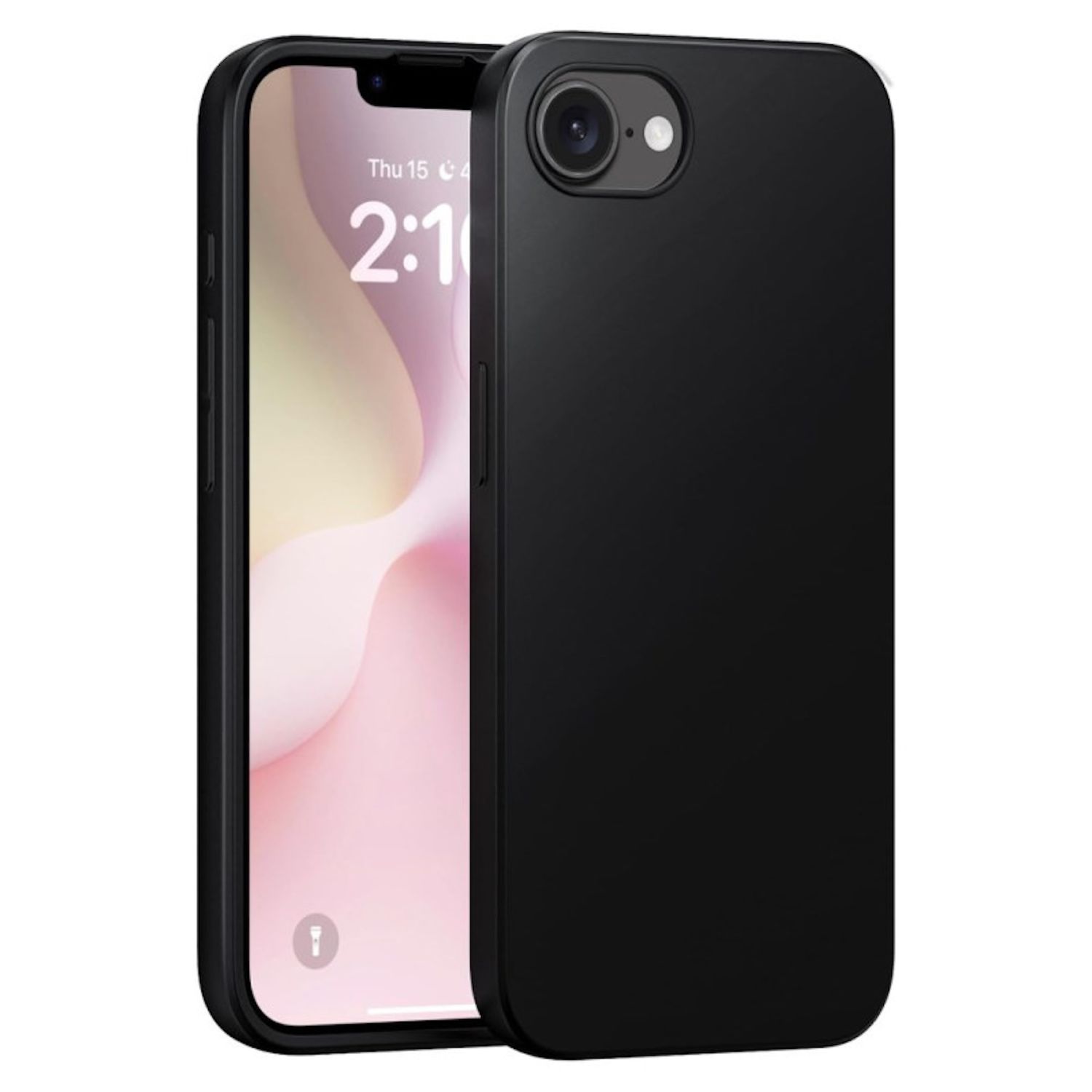 F&uuml;r Apple iPhone 16e Silikon TPU Schutz H&uuml;lle Cover Flexibel Schwarz - Bild 1