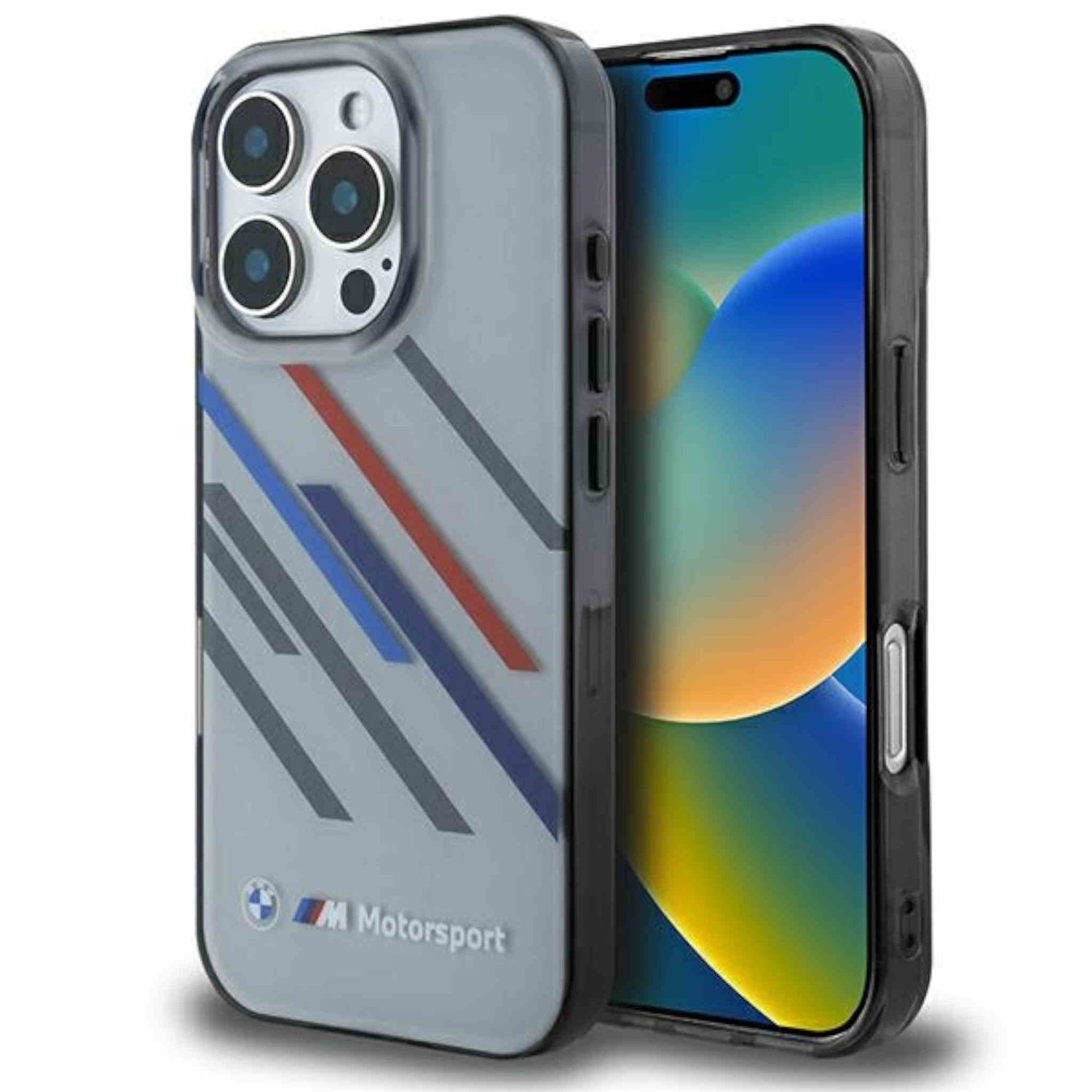 BMW Apple iPhone 16 Pro Max Motorsport Random Stripes Schutzh&uuml;lle Case - Bild 1