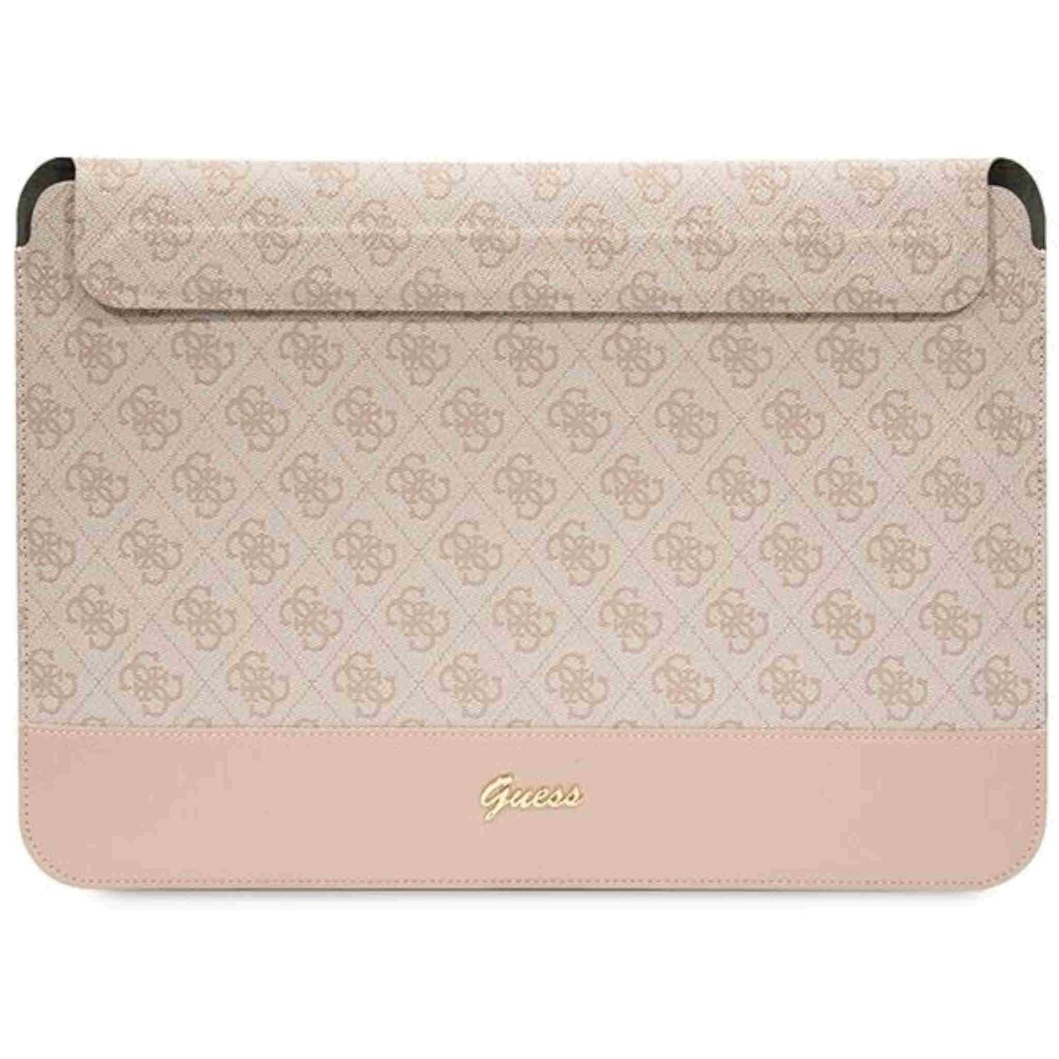 Guess Stripe Metal Logo Universelle Notebook Schutztasche Rosa - Bild 1