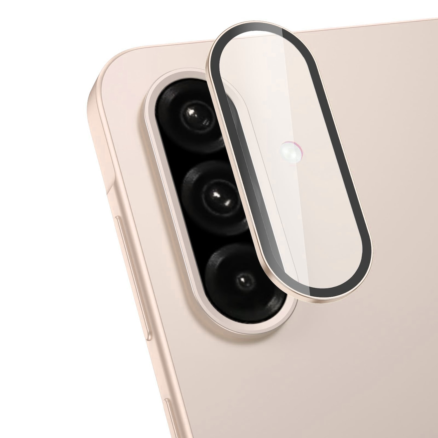 F&uuml;r Samsung Galaxy A26 / A36 / A56 Aluminium Ring + 9H Hart Glas Gold - Bild 1