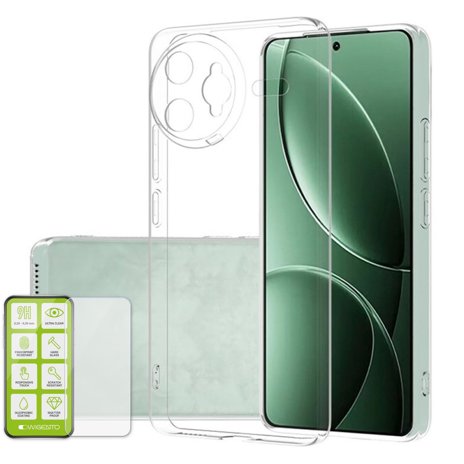 F&uuml;r Xiaomi Poco F7 Ultra Silikon TPU H&uuml;lle Transparent + H9 Hart Glas - Bild 1