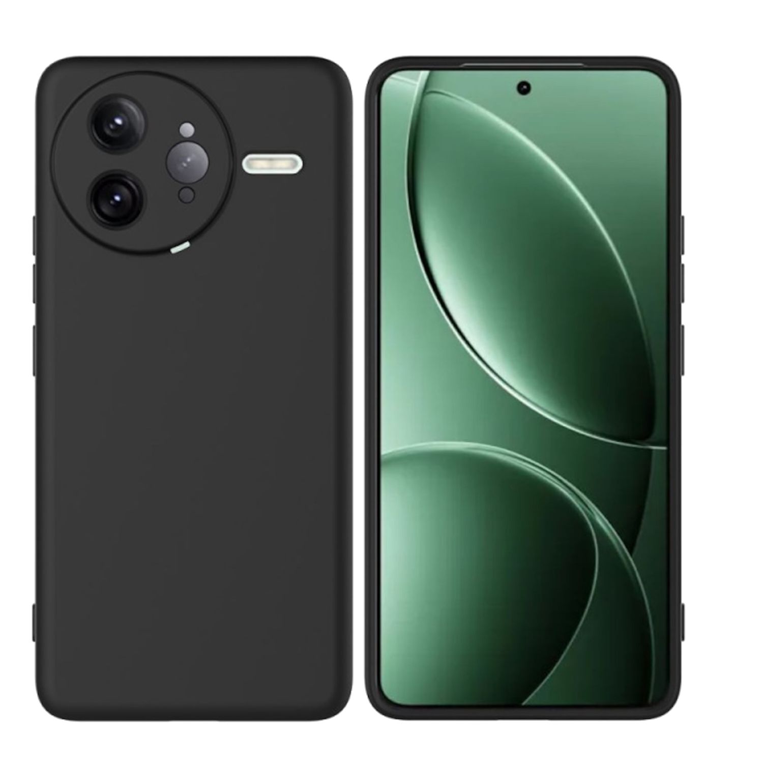 F&uuml;r Xiaomi Poco F7 Ultra Silikon TPU Schutz H&uuml;lle Flexibel Schwarz - Bild 1