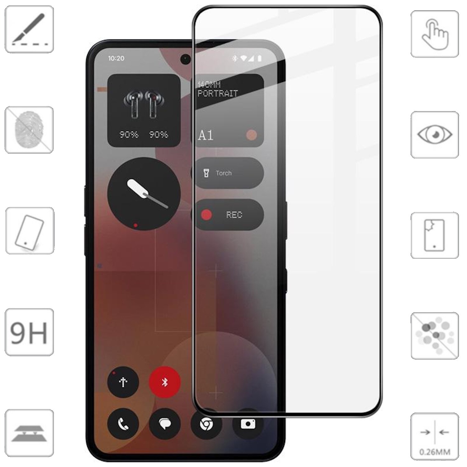 F&uuml;r Nothing Phone 3a / 3a Pro 1x 3D Premium Full 0,3mm Hart Glas Folie - Bild 1
