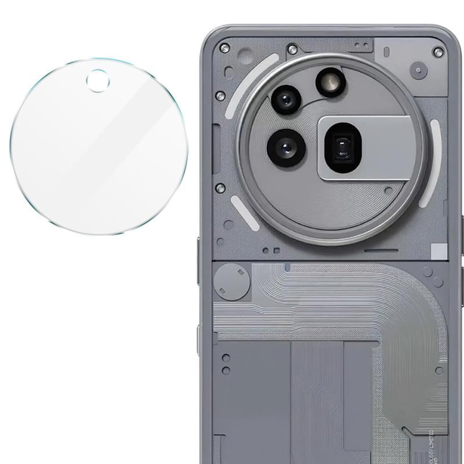 F&uuml;r Nothing Phone 3a Pro Schutz Hart Glas Kamera Linsen Komplettschutz - Bild 1