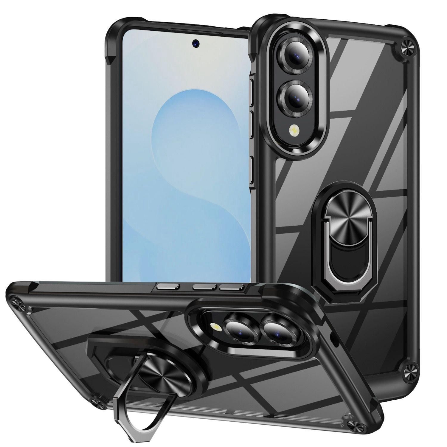 F&uuml;r Samsung Galaxy S25 Edge TPU + PC H&uuml;lle Linsenschutz Ring Schwarz - Bild 1