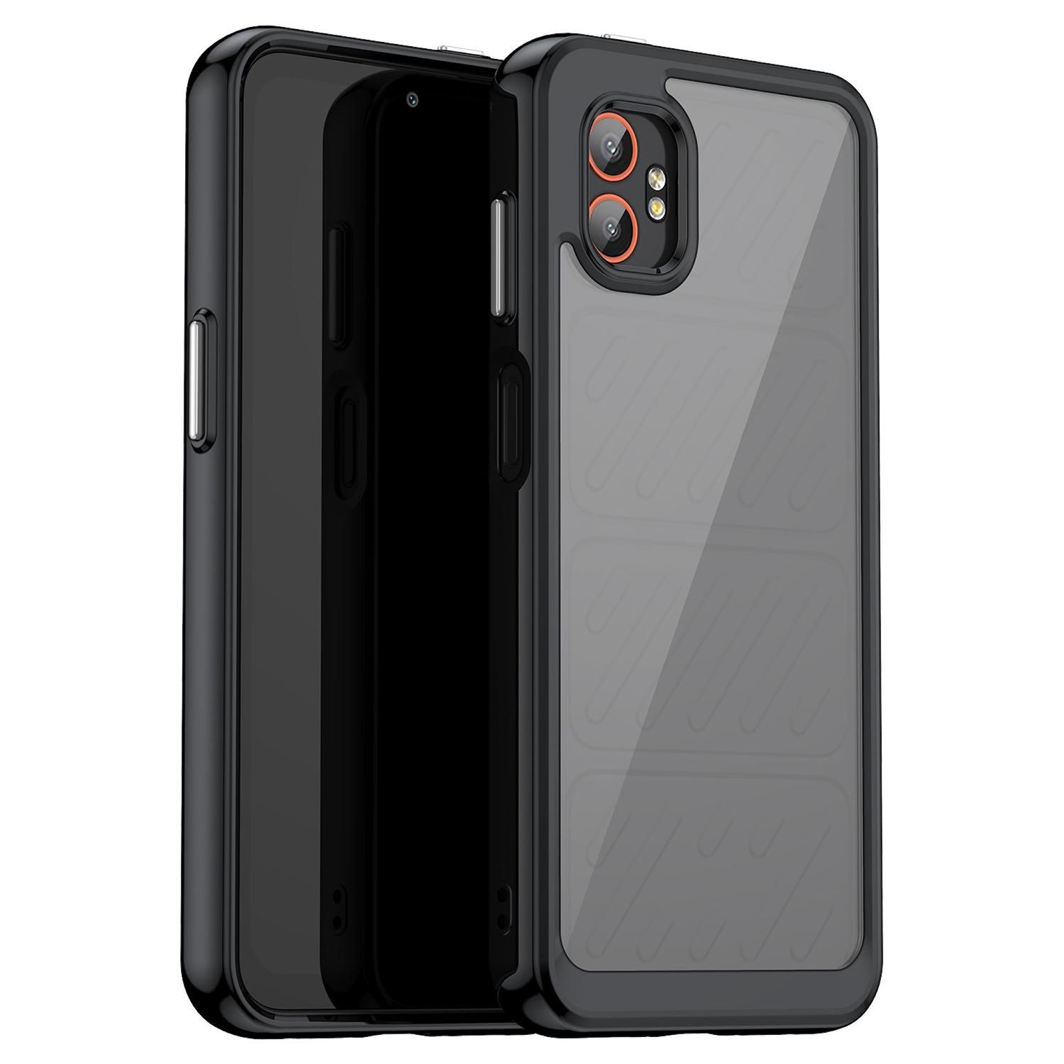 F&uuml;r Samsung Galaxy XCover 7 Pro Colorful Serie TPU Acryl H&uuml;lle Schwarz - Bild 1