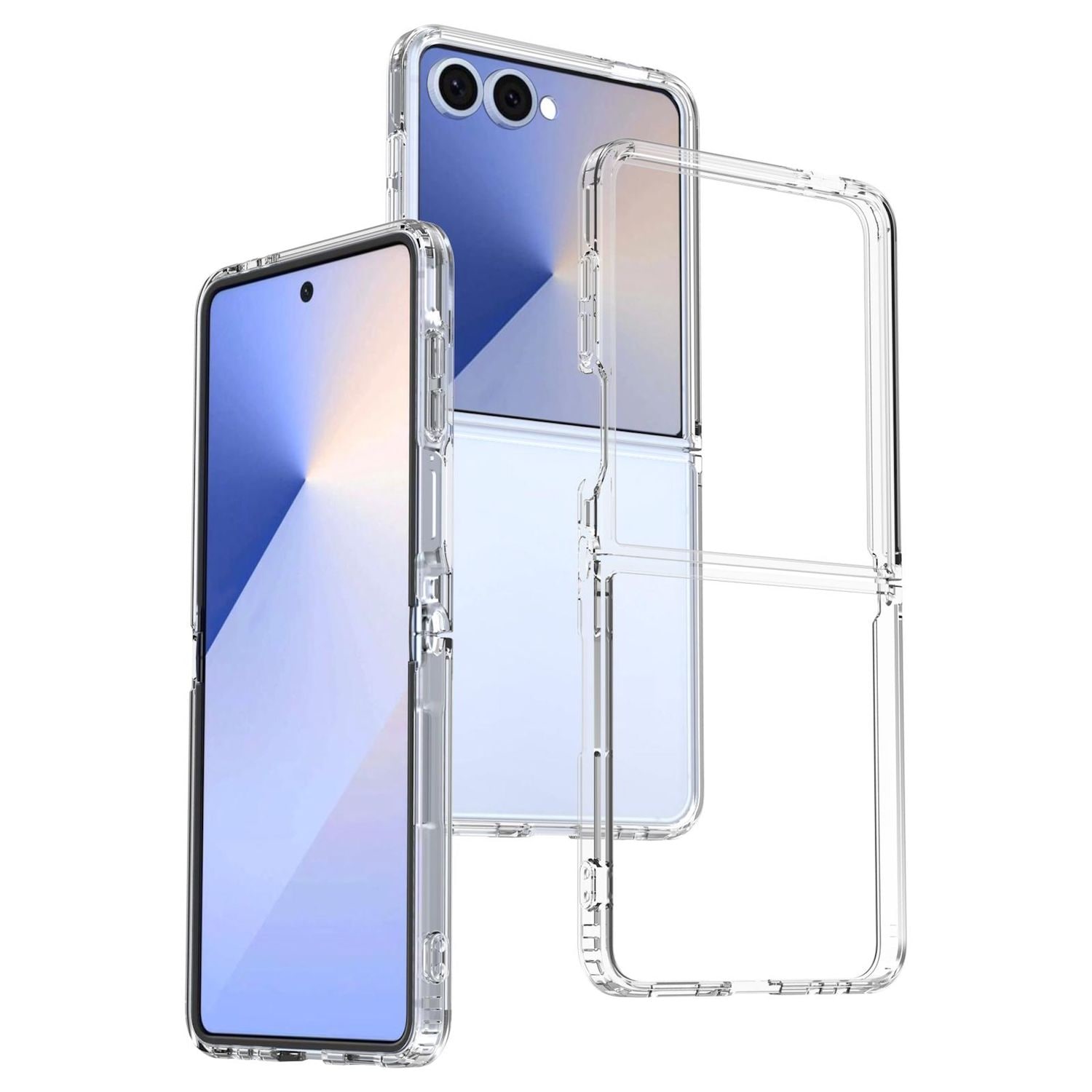 F&uuml;r Samsung Galaxy Z Flip7 5G TPU / Acryl Hybrid H&uuml;lle Transparent - Bild 1