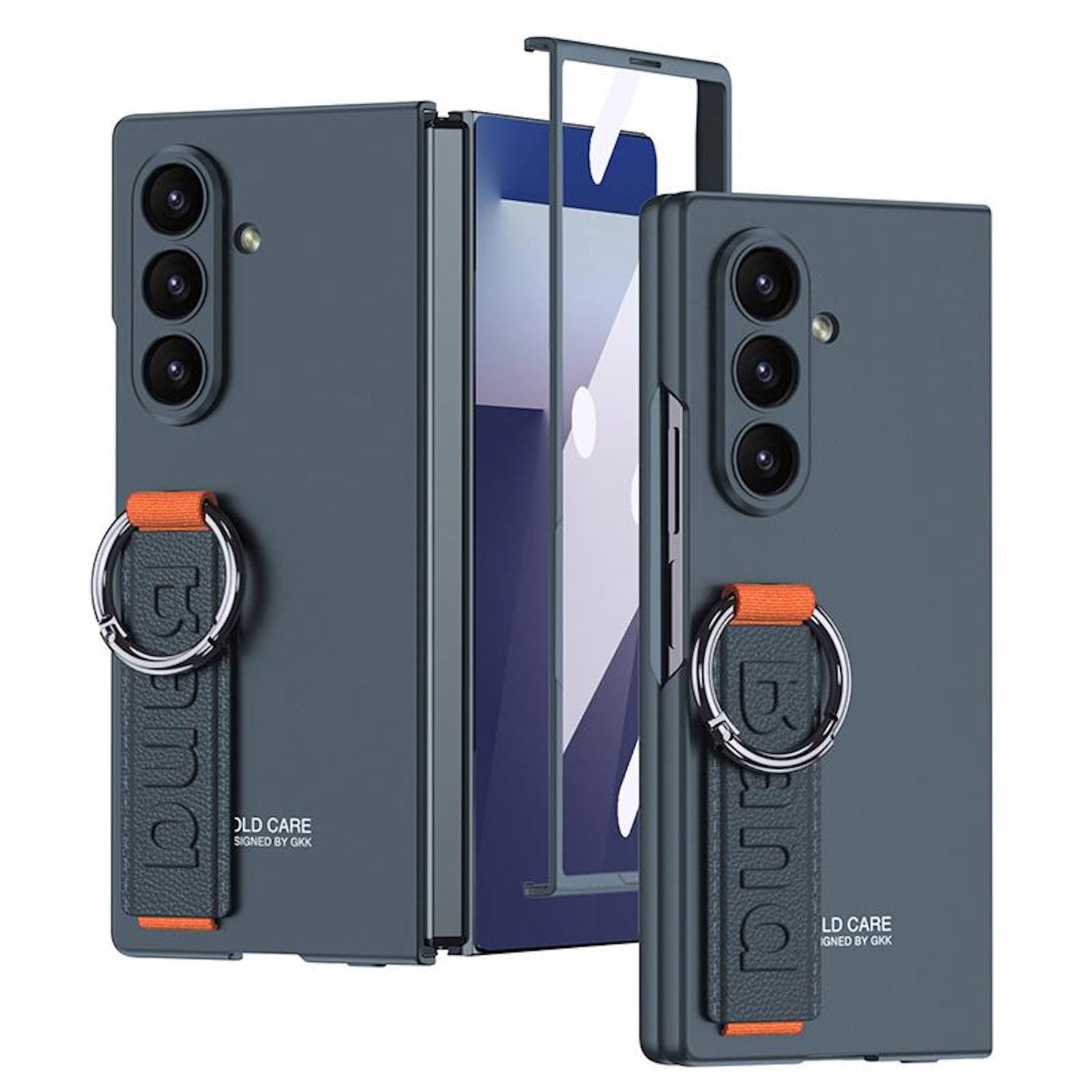 F&uuml;r Samsung Galaxy Z Fold7 5G Displayschutz Halter Band H&uuml;lle Blau - Bild 1