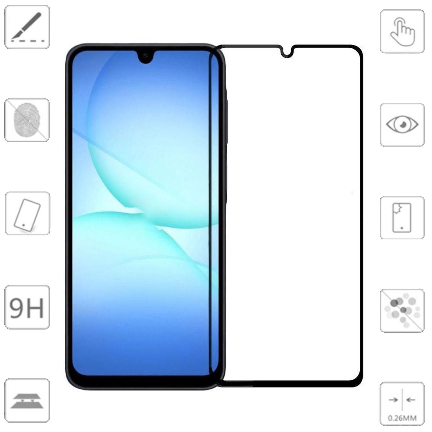 F&uuml;r Samsung Galaxy A17 5G / 4G 1x 3D Premium Full 9H 0,3mm Hart Glas - Bild 1