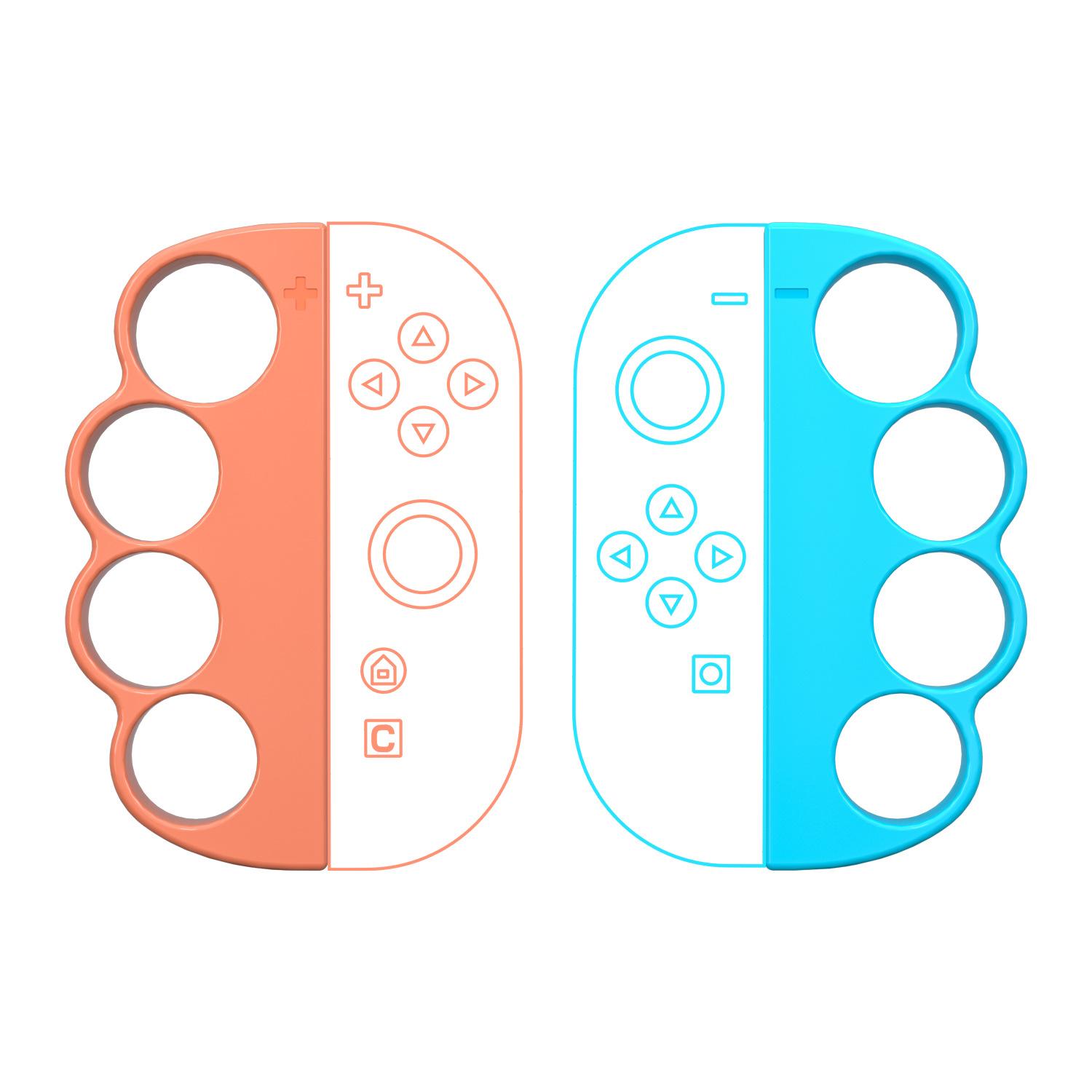 F&uuml;r Nintendo Switch 2 Joy-Con Controller Fitness Boxing Grips Rot Blau - Bild 1