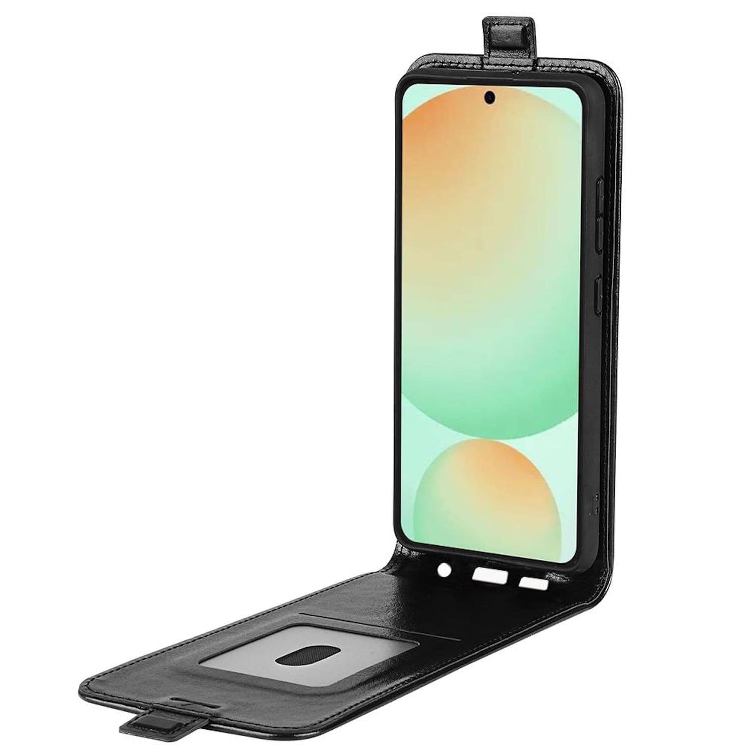 F&uuml;r Samsung Galaxy S25 FE 5G Kunstleder Flip Schutz H&uuml;lle Schwarz - Bild 1