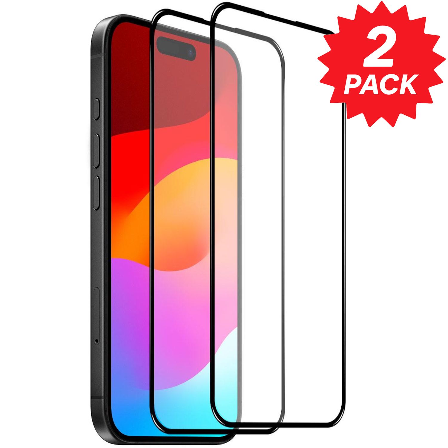 F&uuml;r Apple iPhone 17 Air 2x 3D Premium 0,3mm Hart Glas Folie Schutz - Bild 1