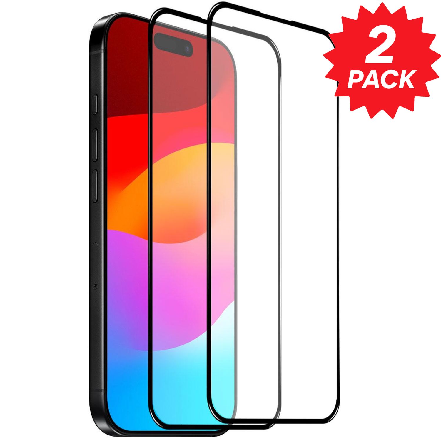 F&uuml;r Apple iPhone 17 Pro 2x 3D Premium 0,3mm Hart Glas Folie Schutz - Bild 1