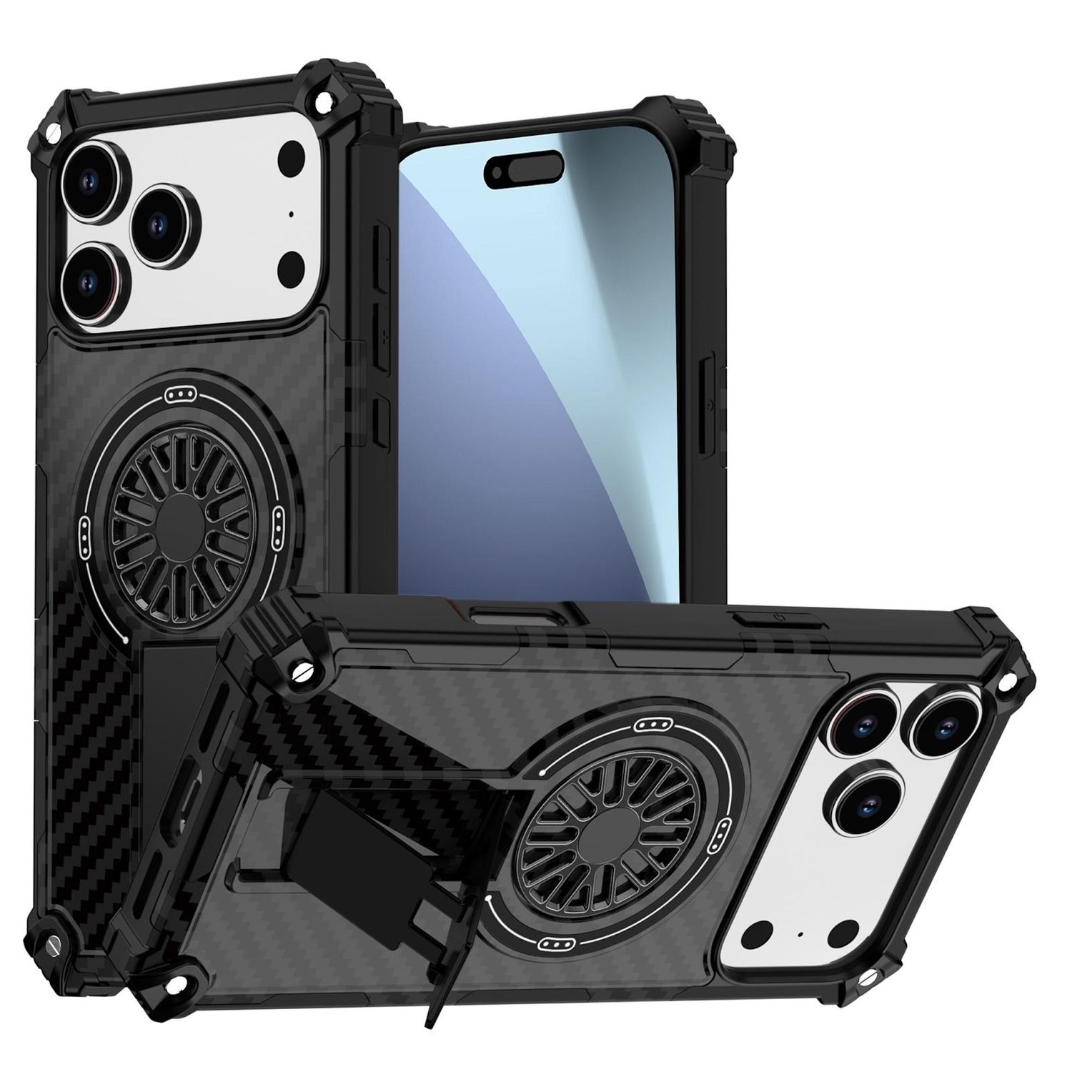 F&uuml;r Apple iPhone 17 Pro Max Camouflage MagSafe Ring Kickstand H&uuml;lle - Bild 1