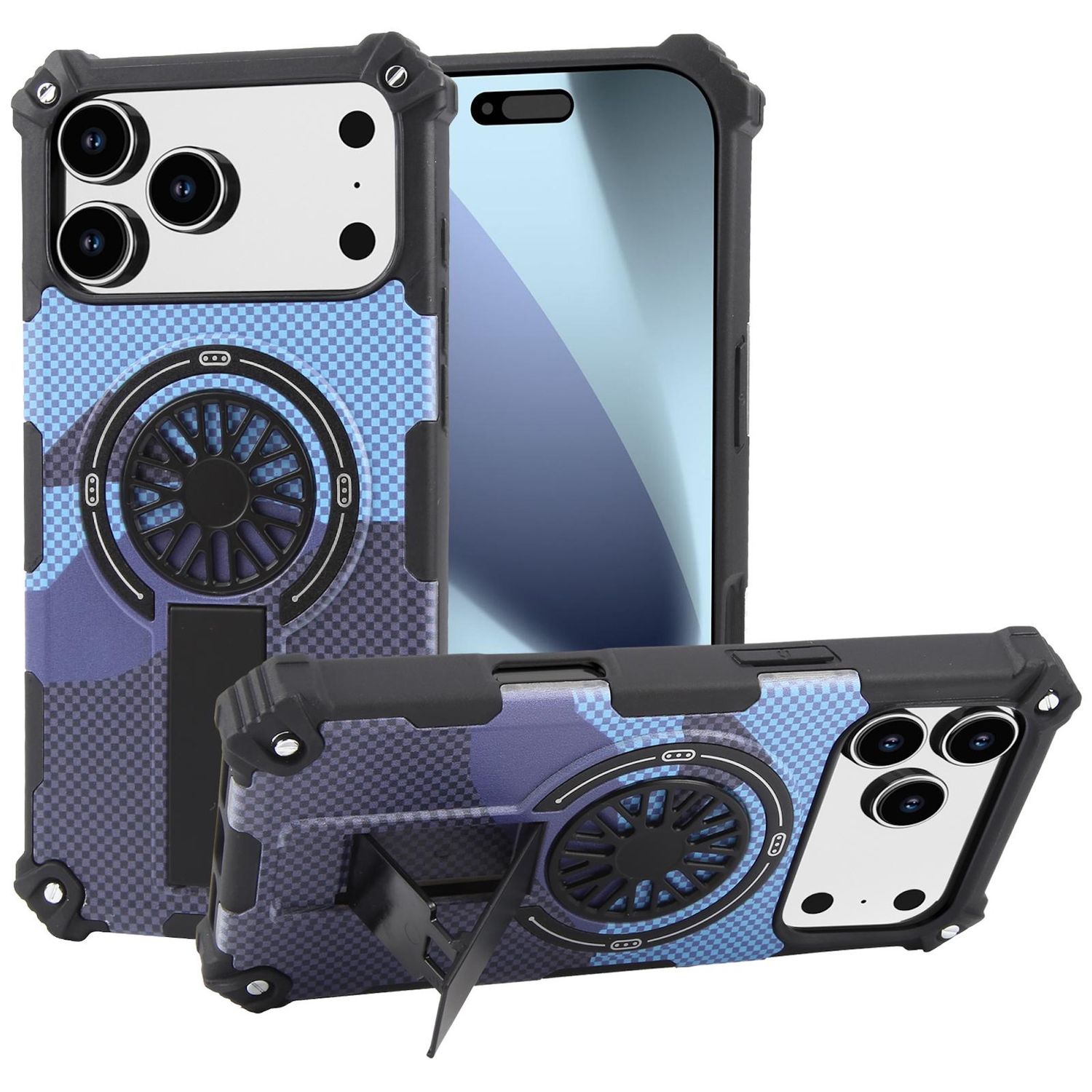 F&uuml;r Apple iPhone 17 Pro Max Camouflage MagSafe Ring Kickstand H&uuml;lle - Bild 1