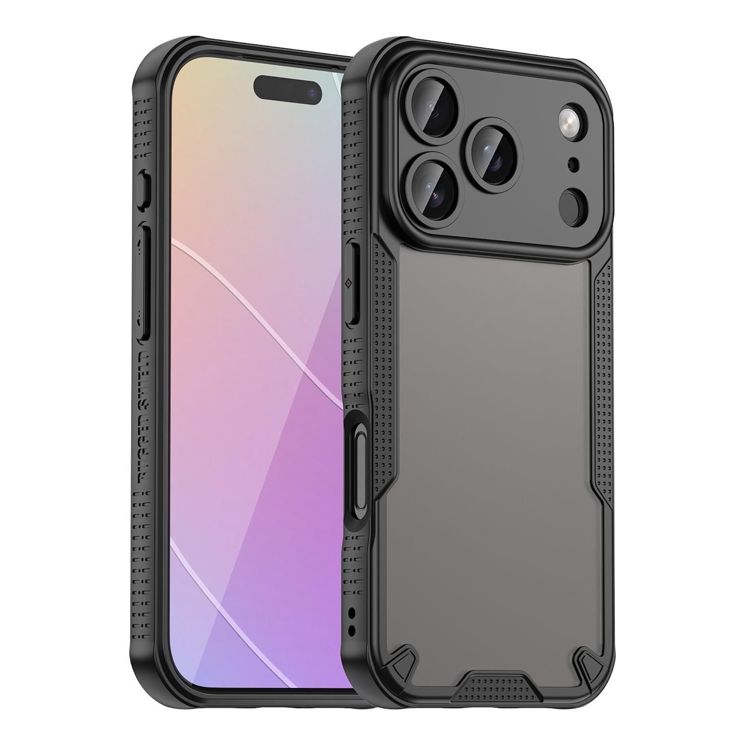 F&uuml;r Apple iPhone 17 Pro Armor Kunststoff Hybrid TPU H&uuml;lle Schwarz - Bild 1