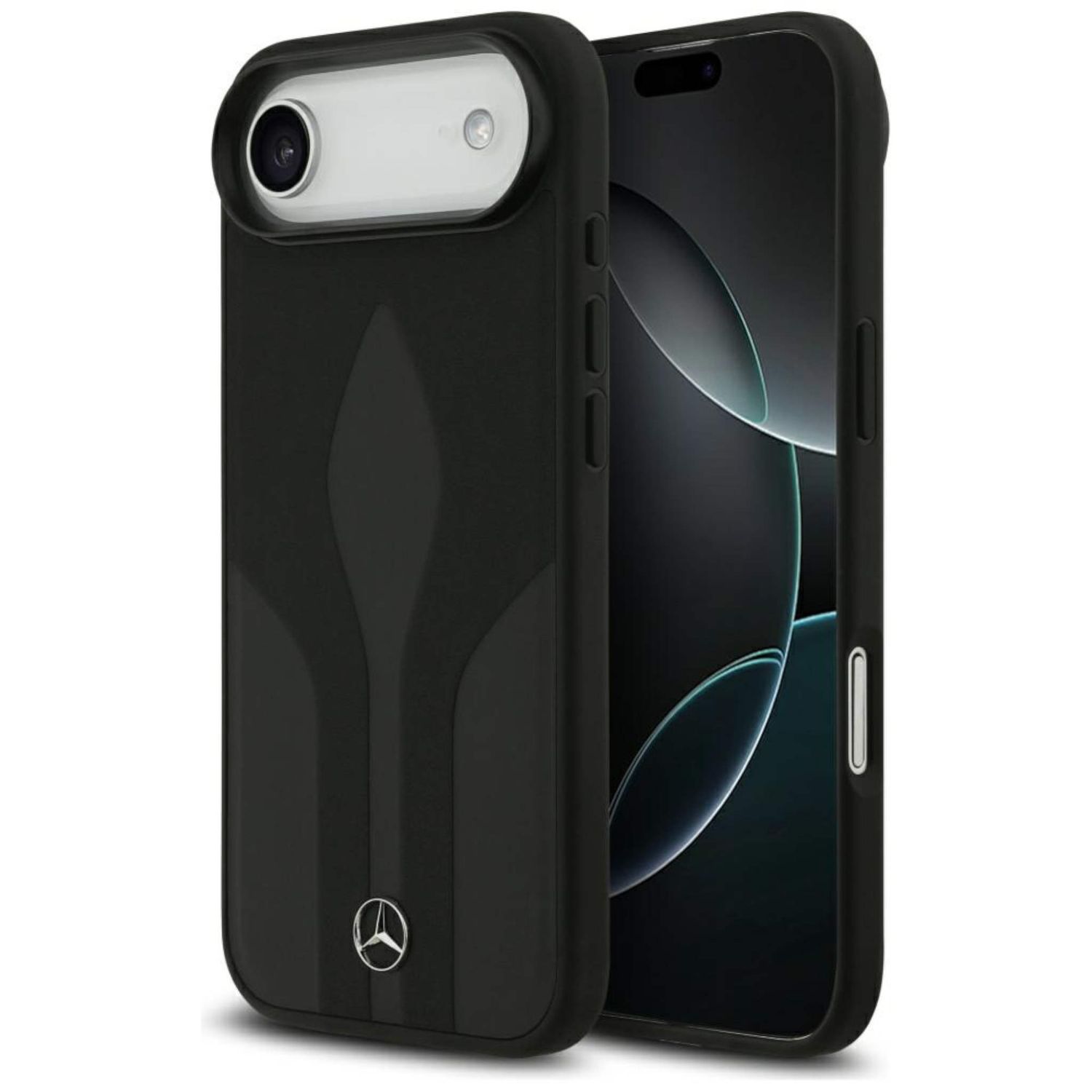 Mercedes Apple Leather The Move MagSafe iPhone 17 Air H&uuml;lle Schwarz - Bild 1