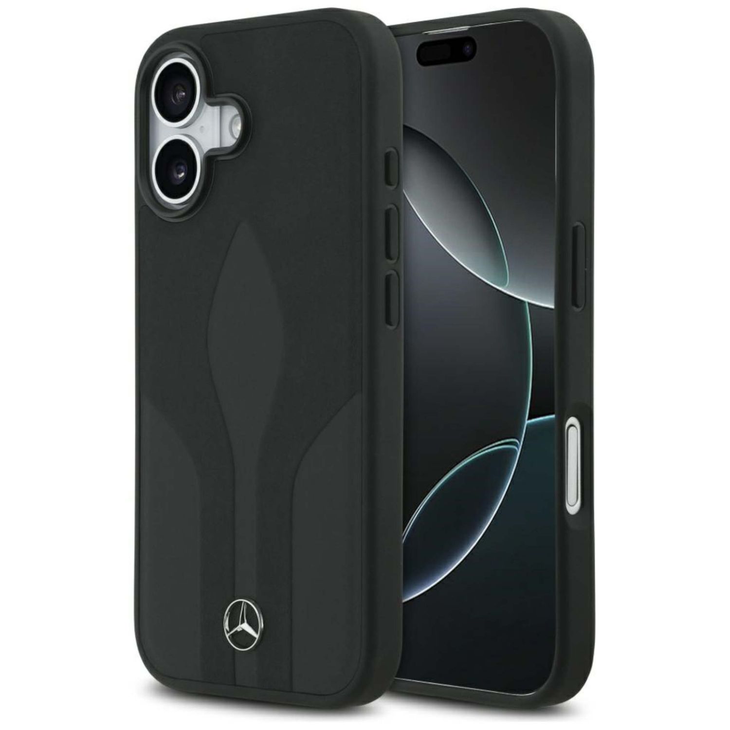 Mercedes Apple Leather The Move MagSafe iPhone 17 Schutzh&uuml;lle Schwarz - Bild 1