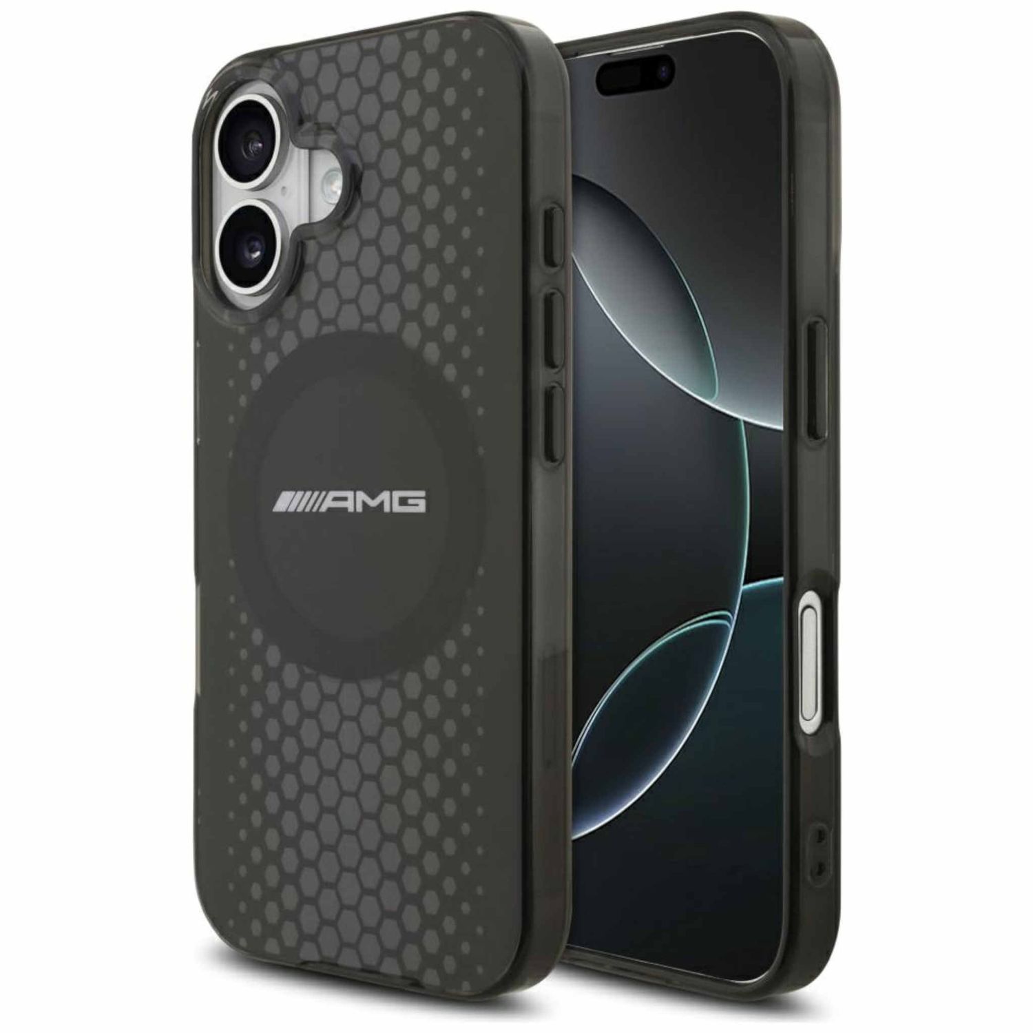 AMG Apple Double Layer Transparent Graphics MagSafe iPhone 17 Schwarz - Bild 1