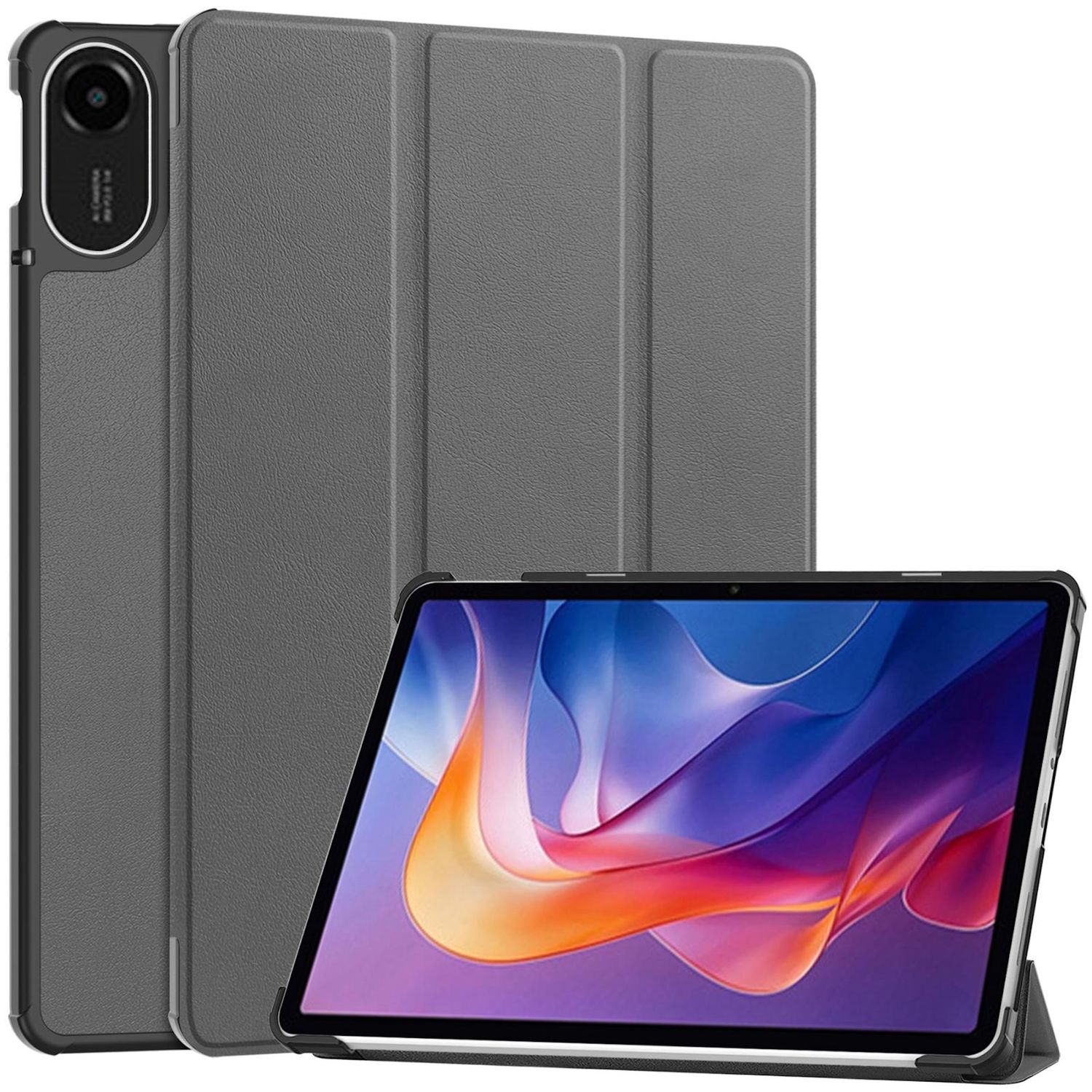 F&uuml;r Xiaomi Redmi Pad 2 4G 11 Zoll 2025 3folt Wake UP Smart Tasche Grau - Bild 1