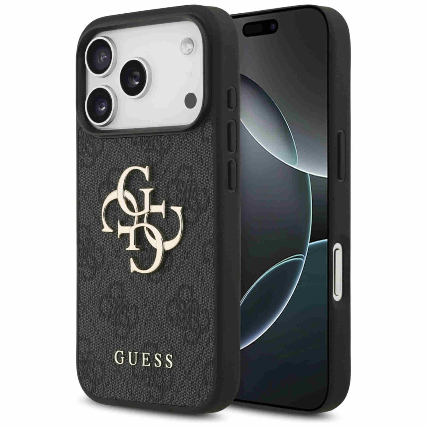 Guess Apple iPhone 17 Pro 4G Big Logo Schutzh&uuml;lle Case Cover Schwarz - Bild 1