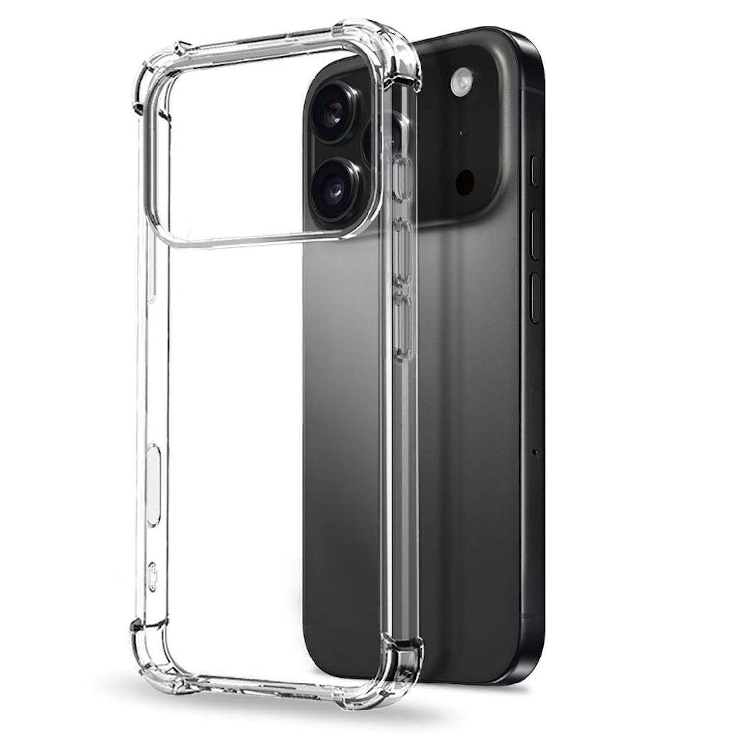 F&uuml;r Apple iPhone 17 Pro Max Schock TPU Schutz H&uuml;lle Handy Transparent - Bild 1