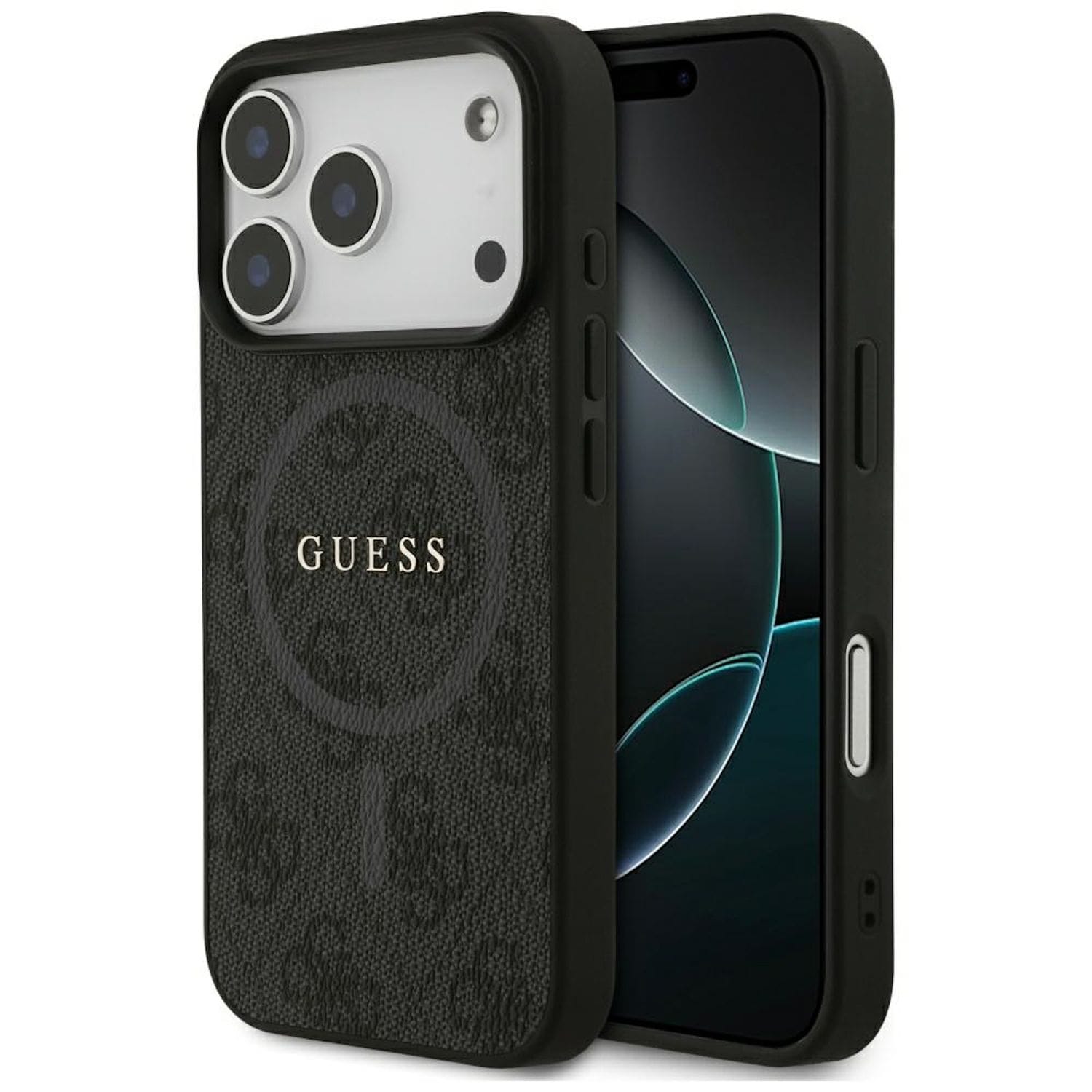 Guess Apple iPhone 17 Pro Max 4G Ring Classic Logo MagSafe Schutzh&uuml;lle - Bild 1