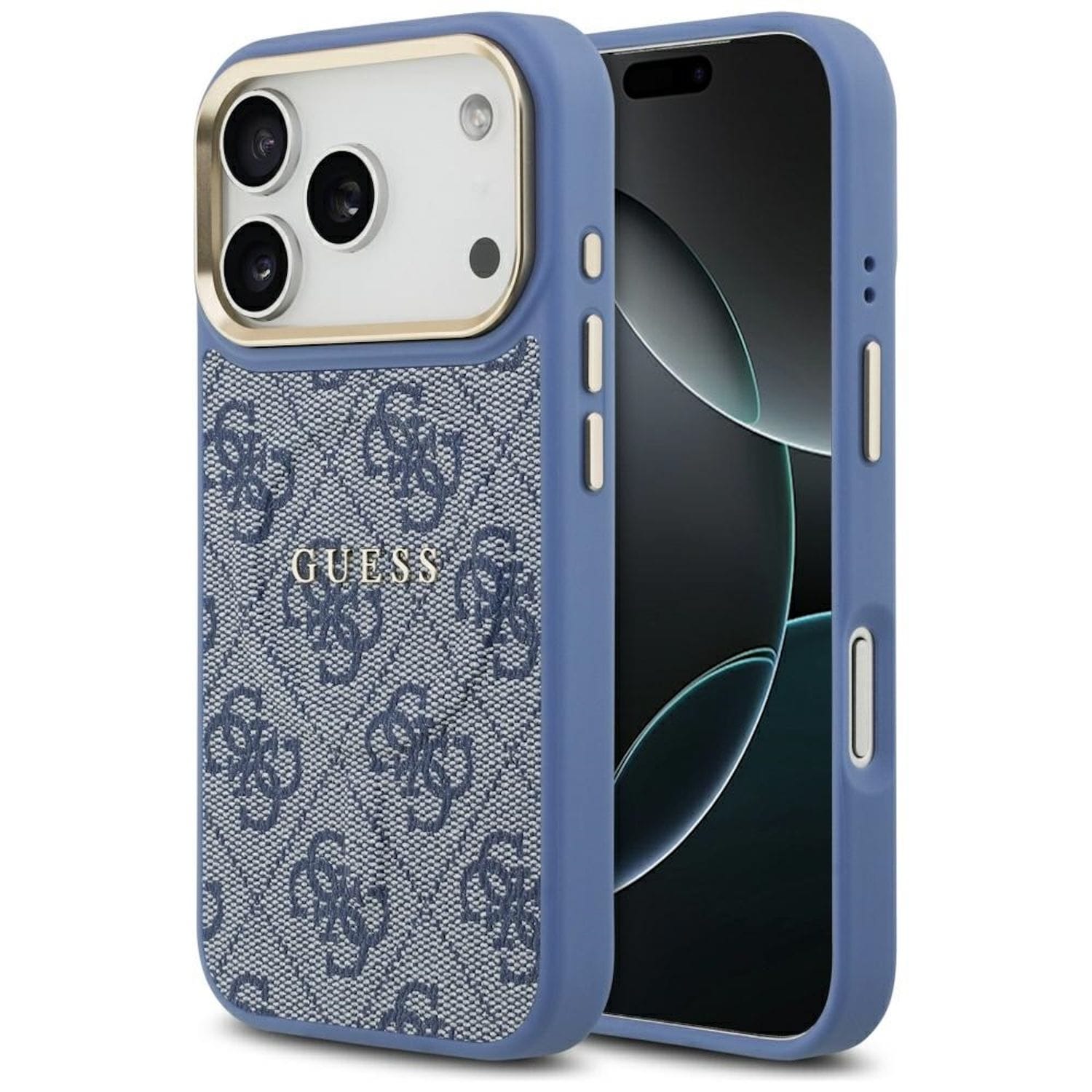 Guess Apple iPhone 17 Pro 4G PU Classic Logo MagSafe Schutzh&uuml;lle Blau - Bild 1