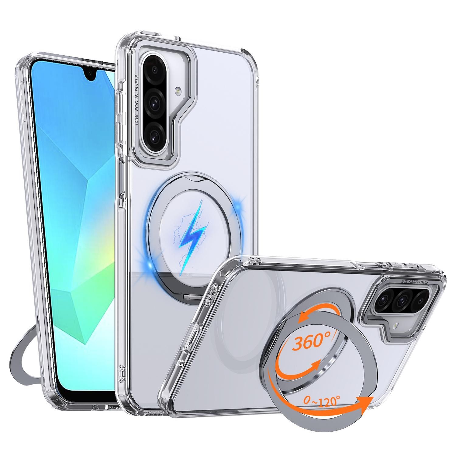 F&uuml;r Samsung Galaxy A17 5G / 4G MagSafe Metall Ring H&uuml;lle Transparent - Bild 1