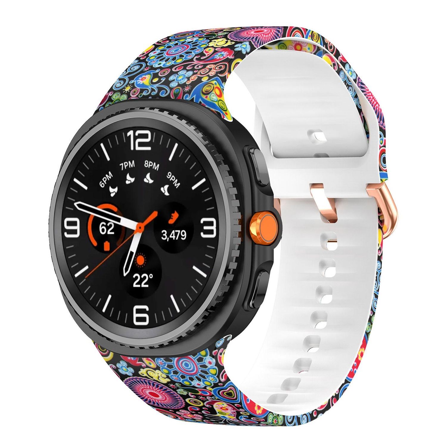 Silikon Armband f&uuml;r Samsung Galaxy Watch 8 40mm 44mm Classic 46mm Print Motiv - Bild 1