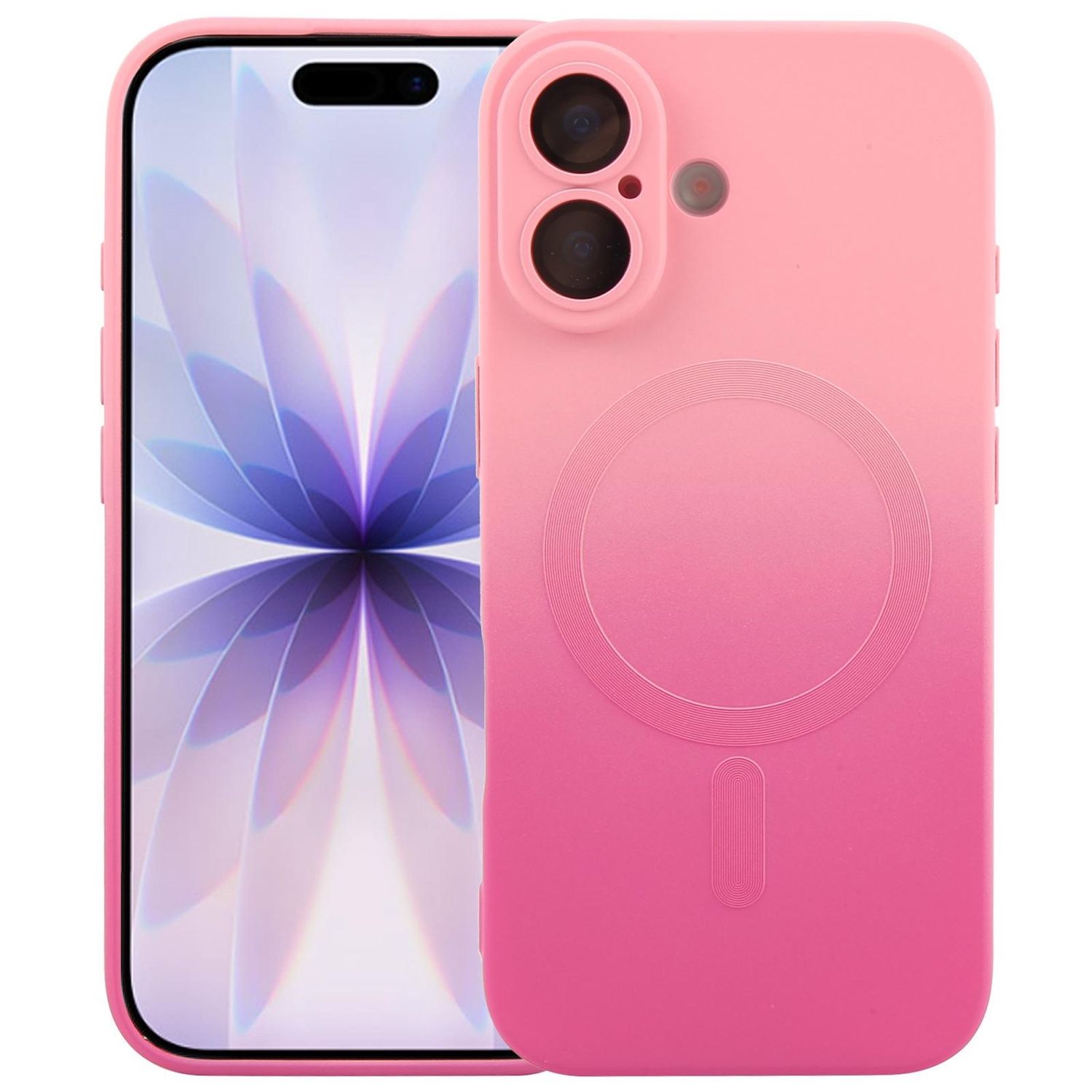 F&uuml;r Apple iPhone 17 Silikon MagSafe H&uuml;lle Farbverlauf & Linsenschutz - Bild 1