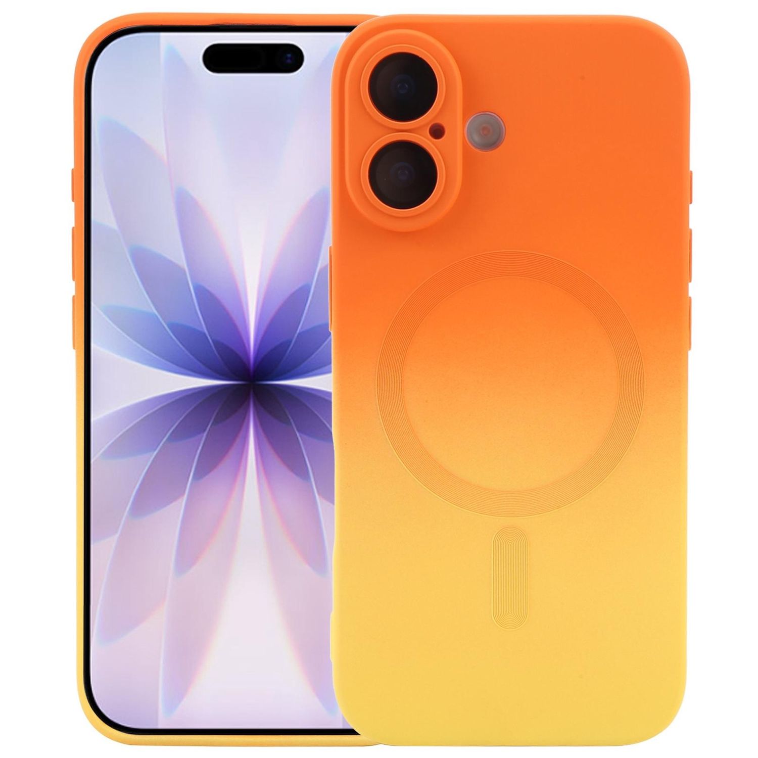 F&uuml;r Apple iPhone 17 Silikon MagSafe H&uuml;lle Farbverlauf & Linsenschutz - Bild 1