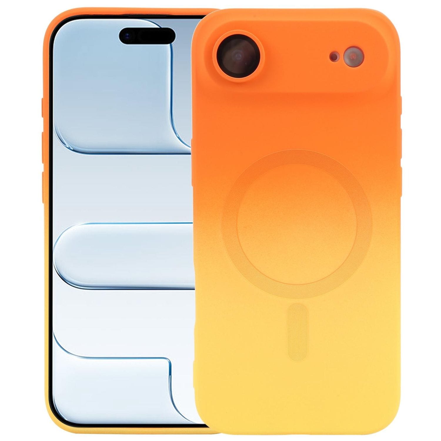 F&uuml;r Apple iPhone 17 Air Silikon MagSafe H&uuml;lle Farbverlauf Linsenschutz - Bild 1