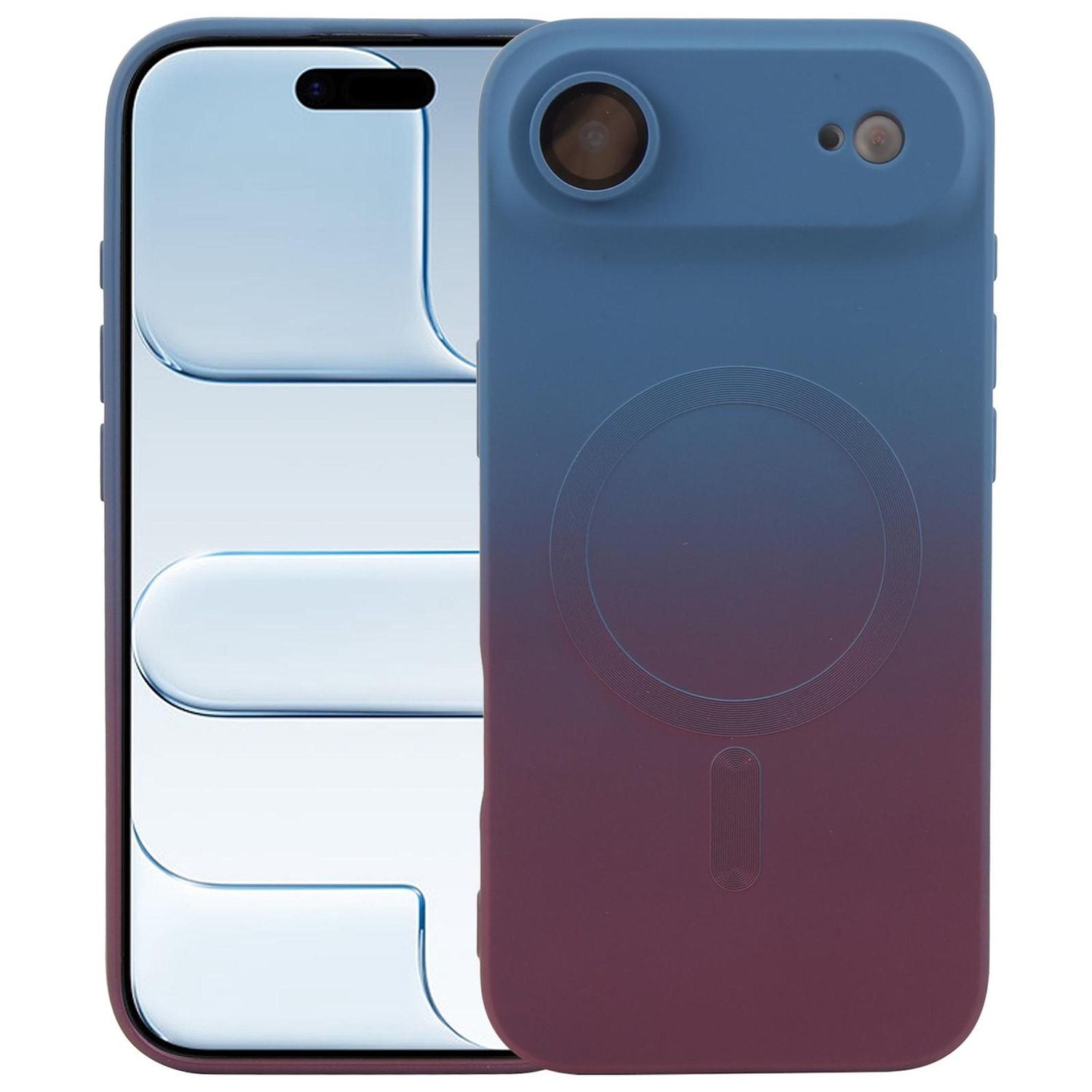 F&uuml;r Apple iPhone 17 Air Silikon MagSafe H&uuml;lle Farbverlauf Linsenschutz - Bild 1