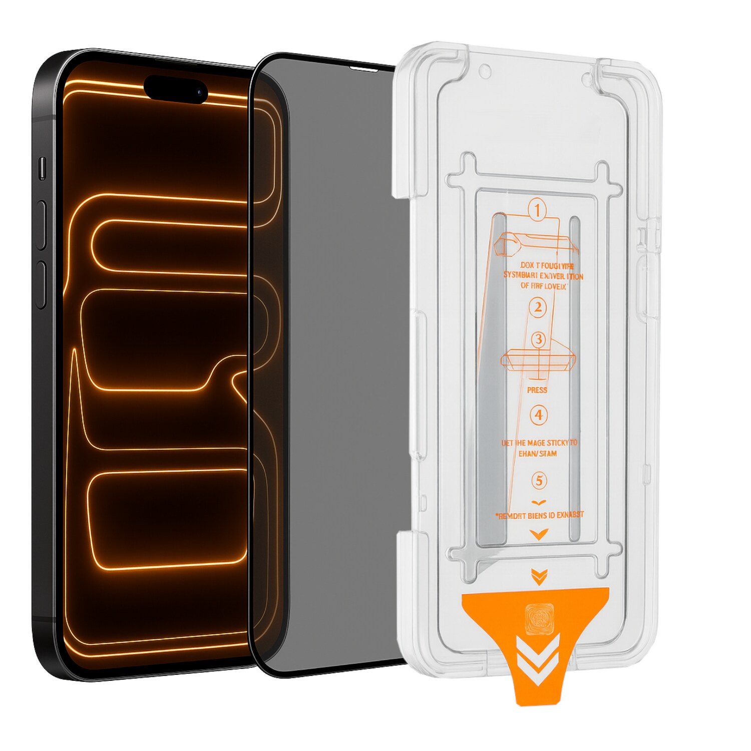 F&uuml;r Apple iPhone 17 Pro SnapFit Privacy 9H Glas Installationshilfe - Bild 1